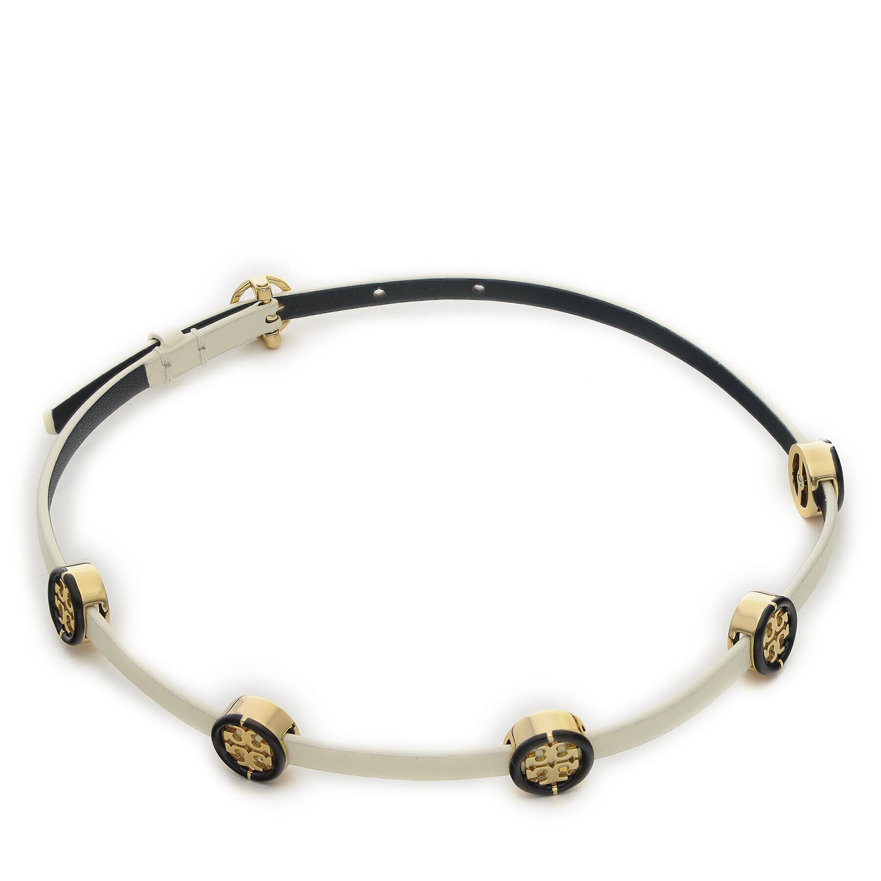 Tory Burch Zapestnica Miller Enamel Double-Wrap Bracelet 82721 Bež - Pepit.si