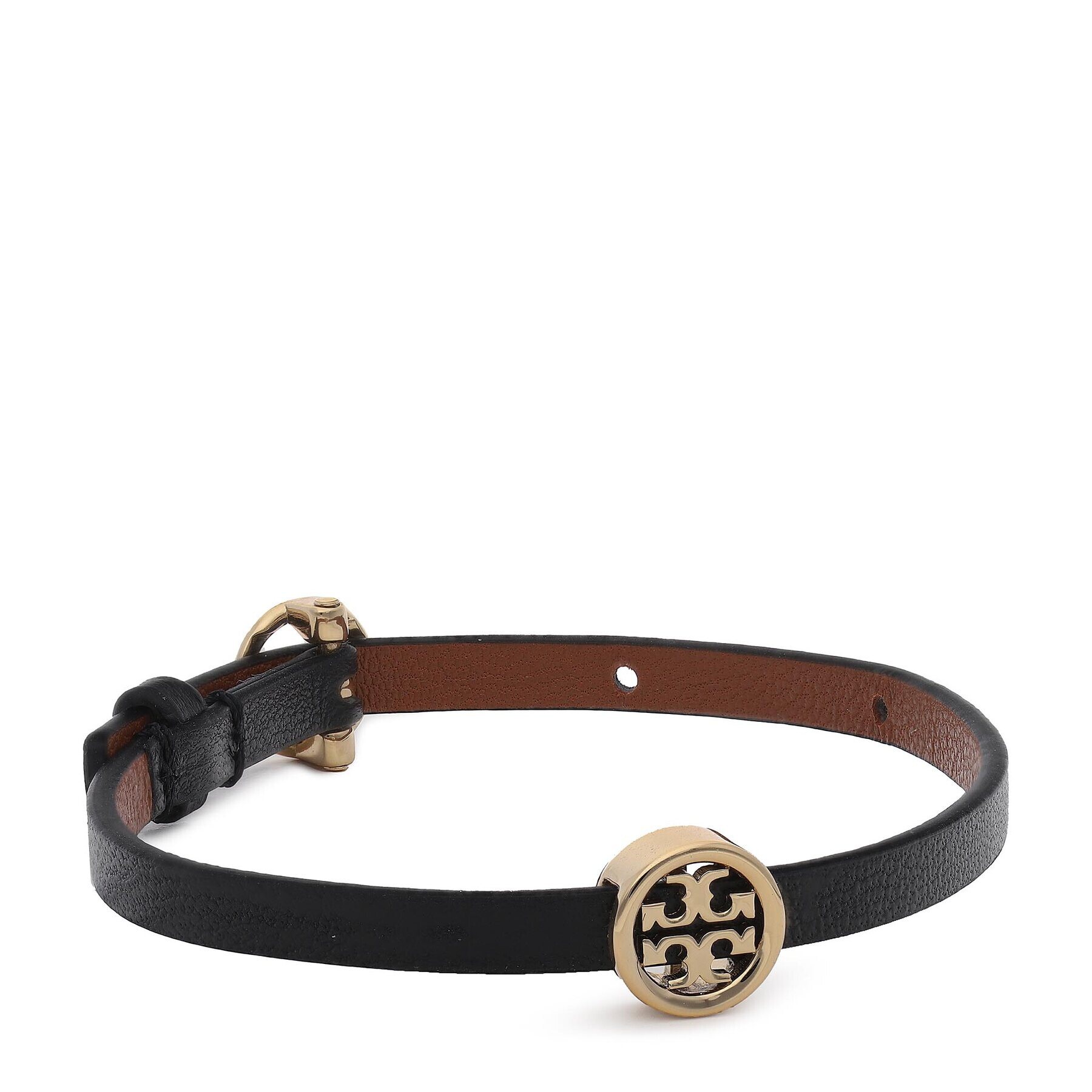 Tory Burch Zapestnica Miller Leather Bracelet 88955 Črna - Pepit.si