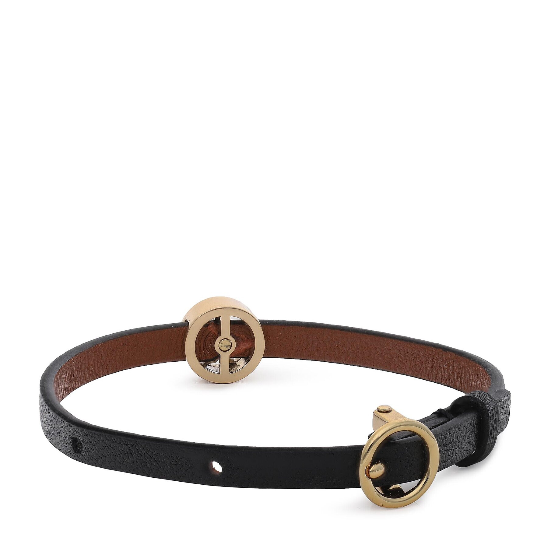 Tory Burch Zapestnica Miller Leather Bracelet 88955 Črna - Pepit.si