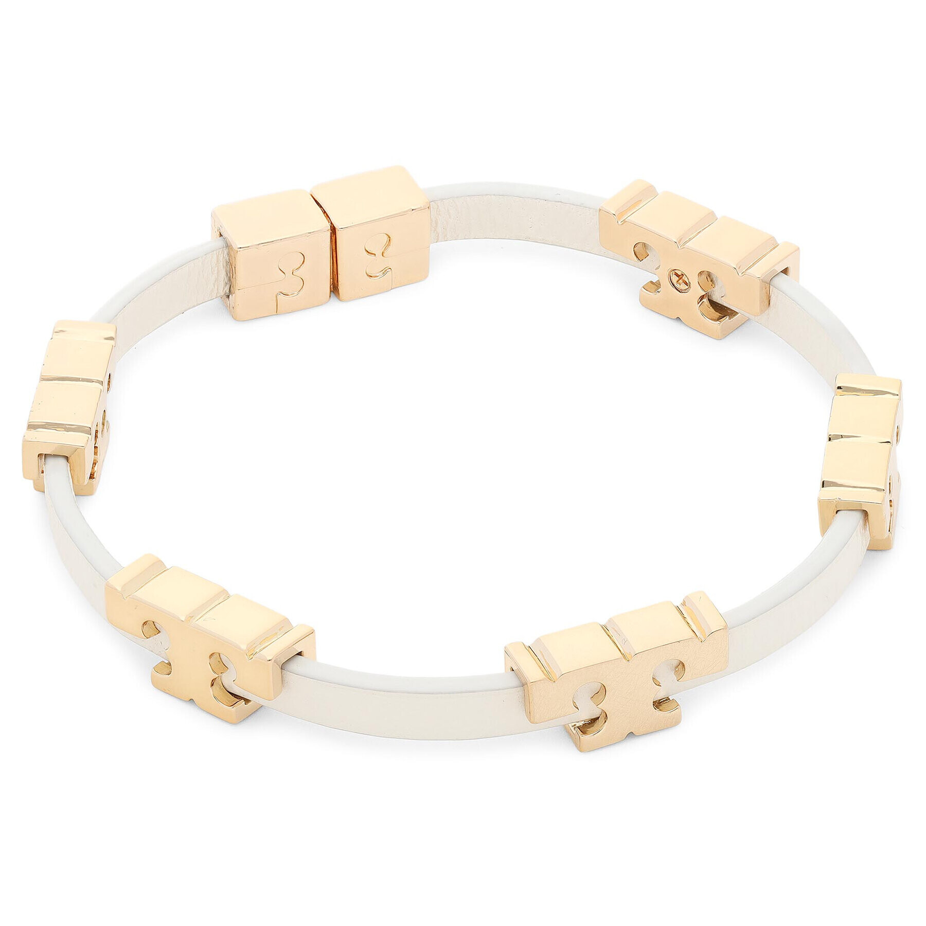 Tory Burch Zapestnica Serif-T Stackable Bracelet 80706 Bež - Pepit.si