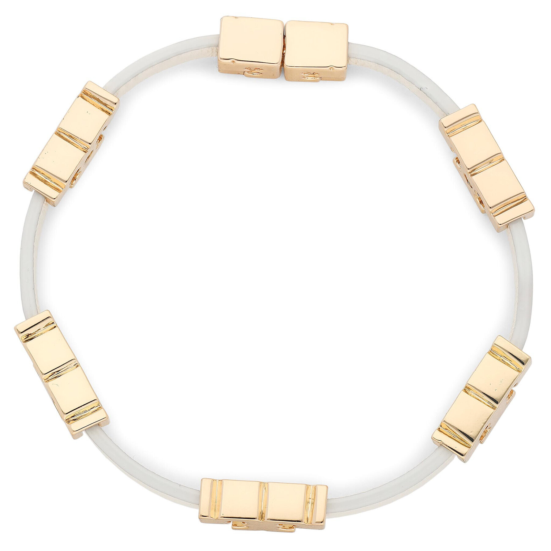 Tory Burch Zapestnica Serif-T Stackable Bracelet 80706 Bež - Pepit.si