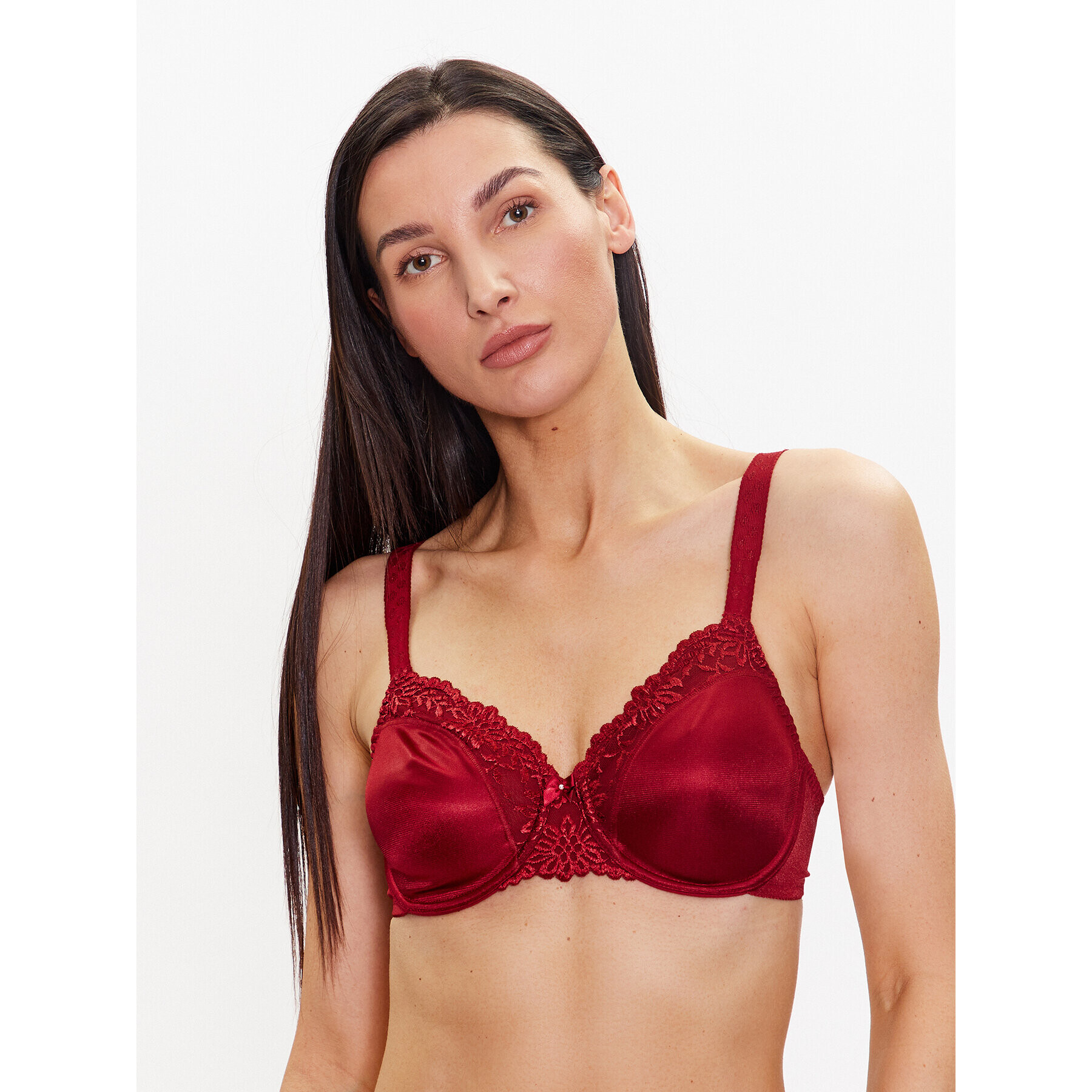 Triumph Nedrček s kostjo Ladyform Soft 10166306 Bordo rdeča - Pepit.si