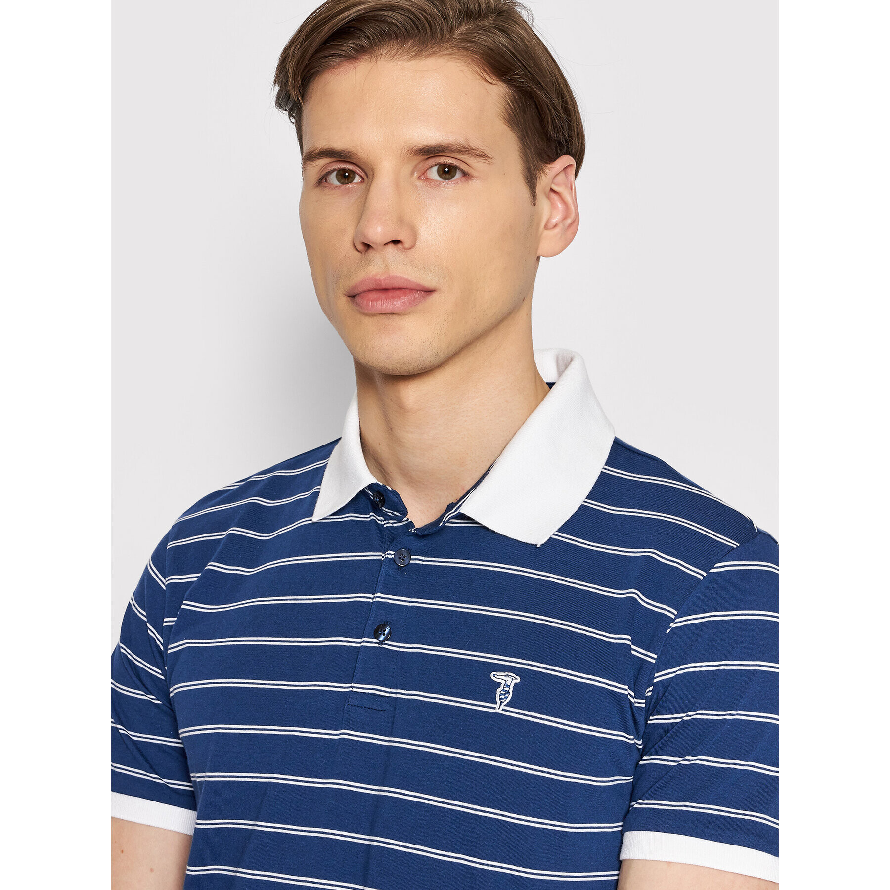 Trussardi Polo majica 52T00599 Mornarsko modra Regular Fit - Pepit.si