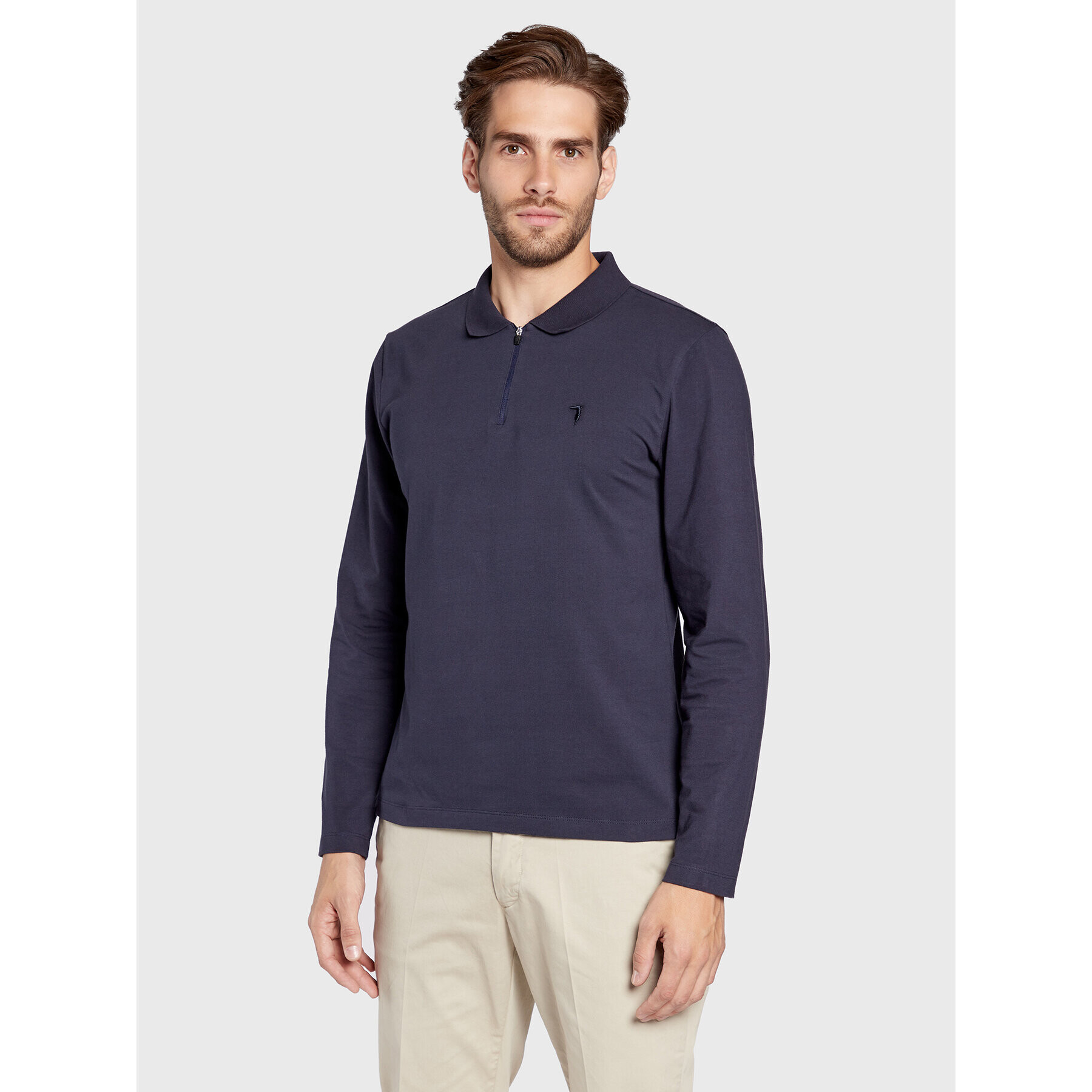 Trussardi Polo majica 52T00640 Mornarsko modra Regular Fit - Pepit.si