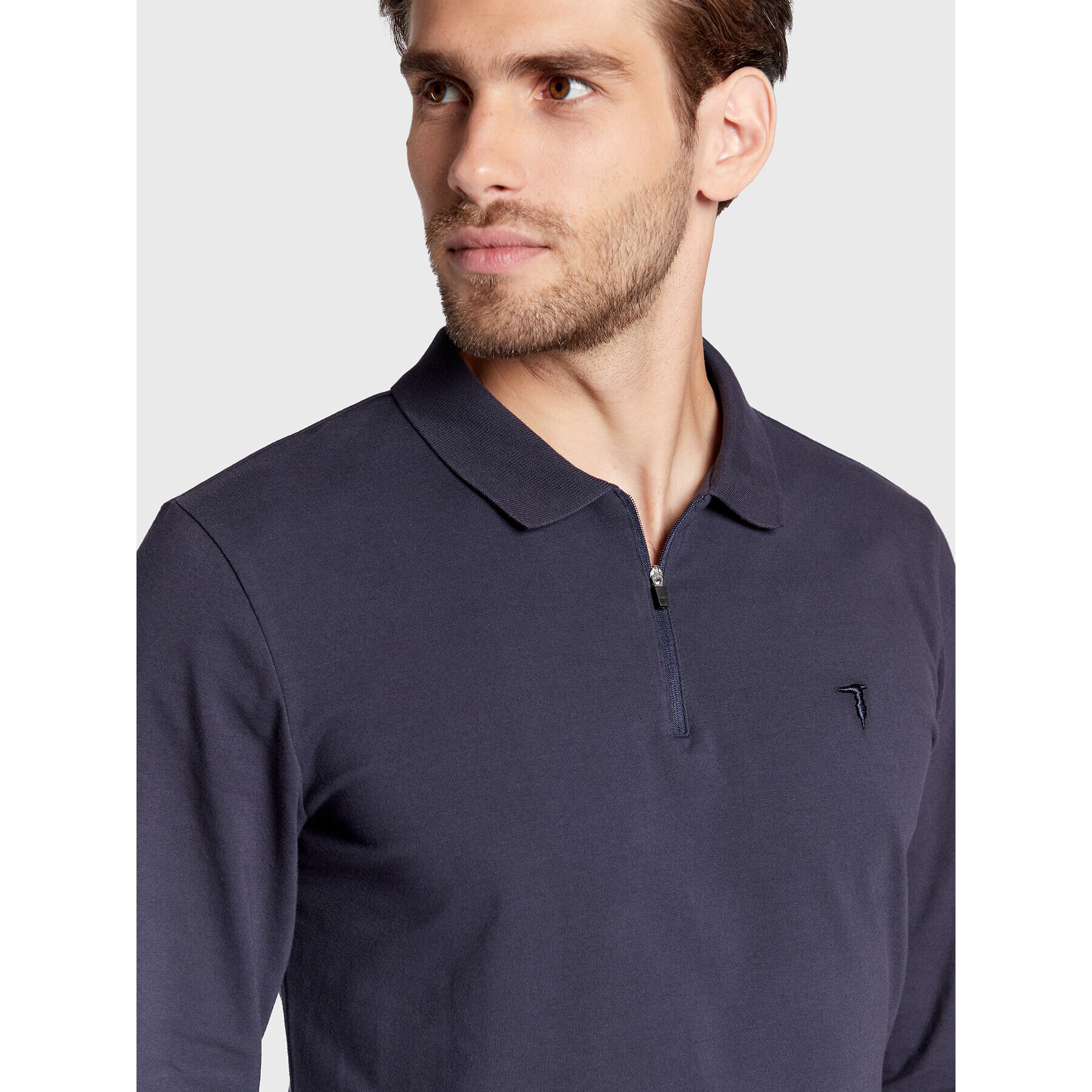 Trussardi Polo majica 52T00640 Mornarsko modra Regular Fit - Pepit.si