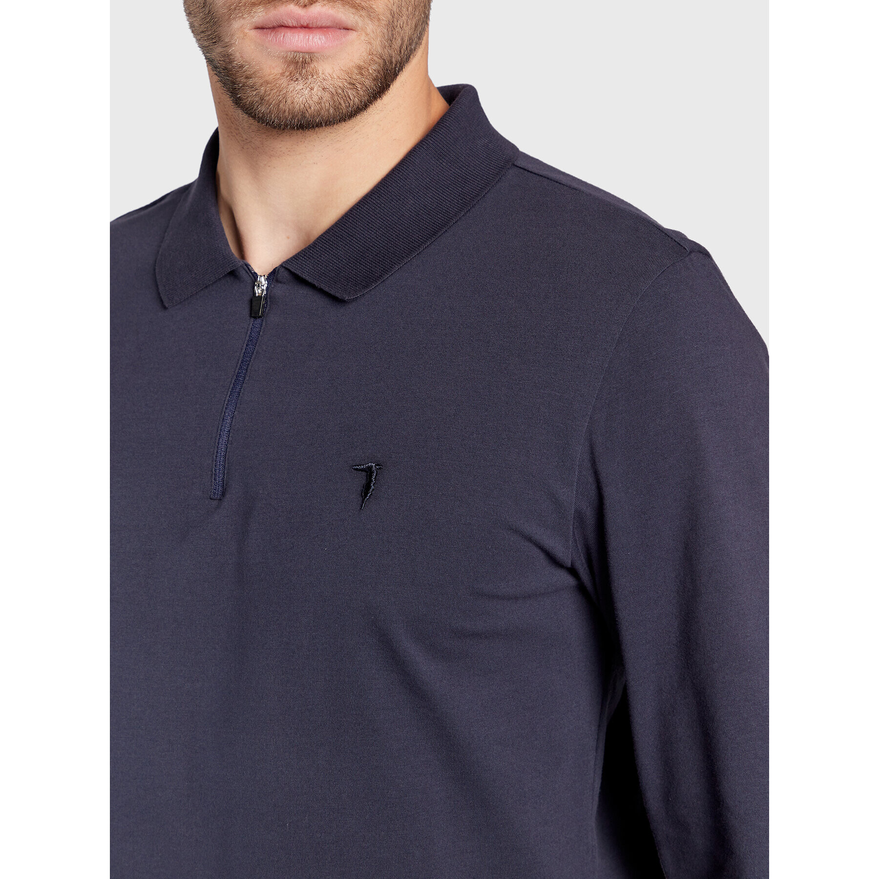 Trussardi Polo majica 52T00640 Mornarsko modra Regular Fit - Pepit.si