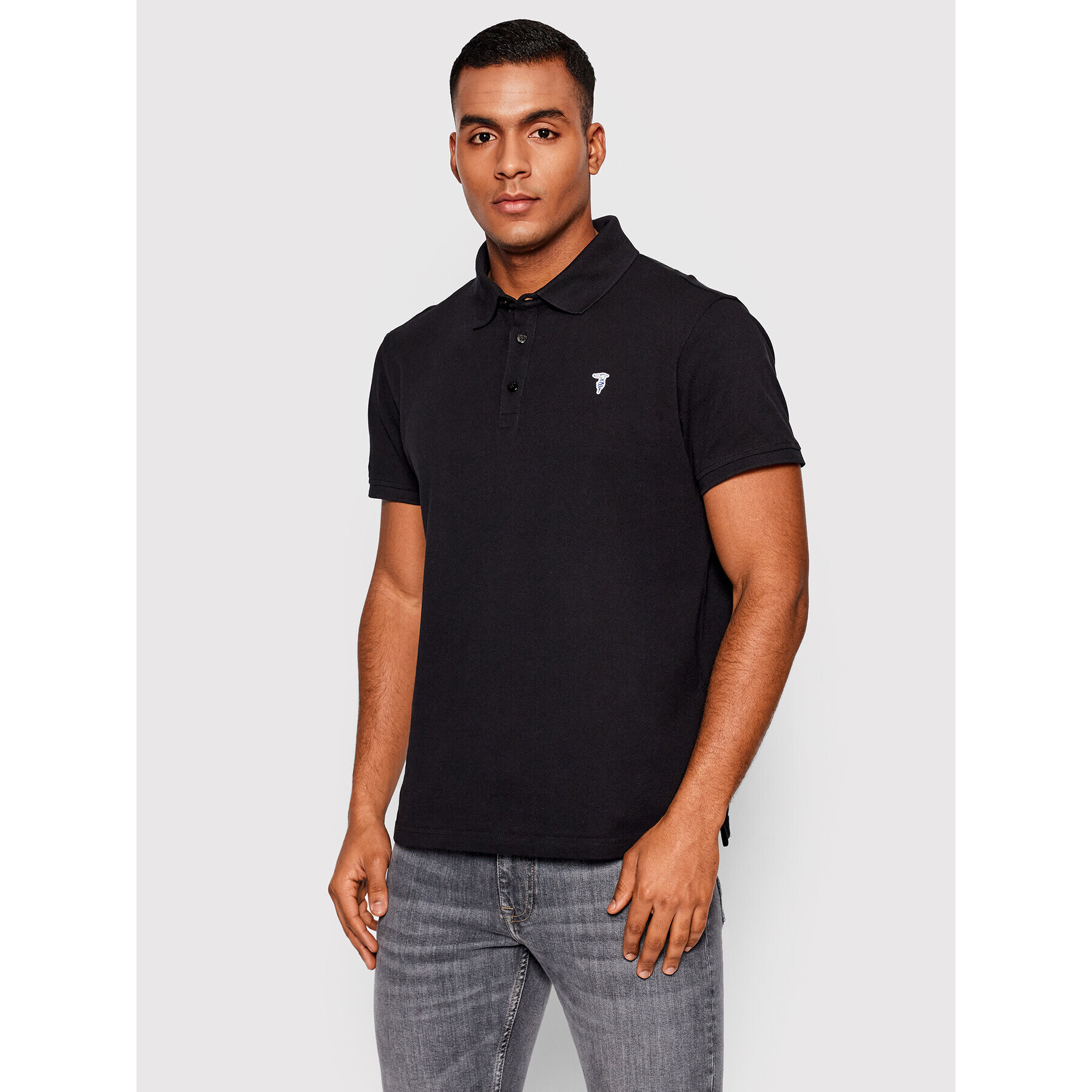 Trussardi Polo majica Piquet 52T00597 Črna Regular Fit - Pepit.si