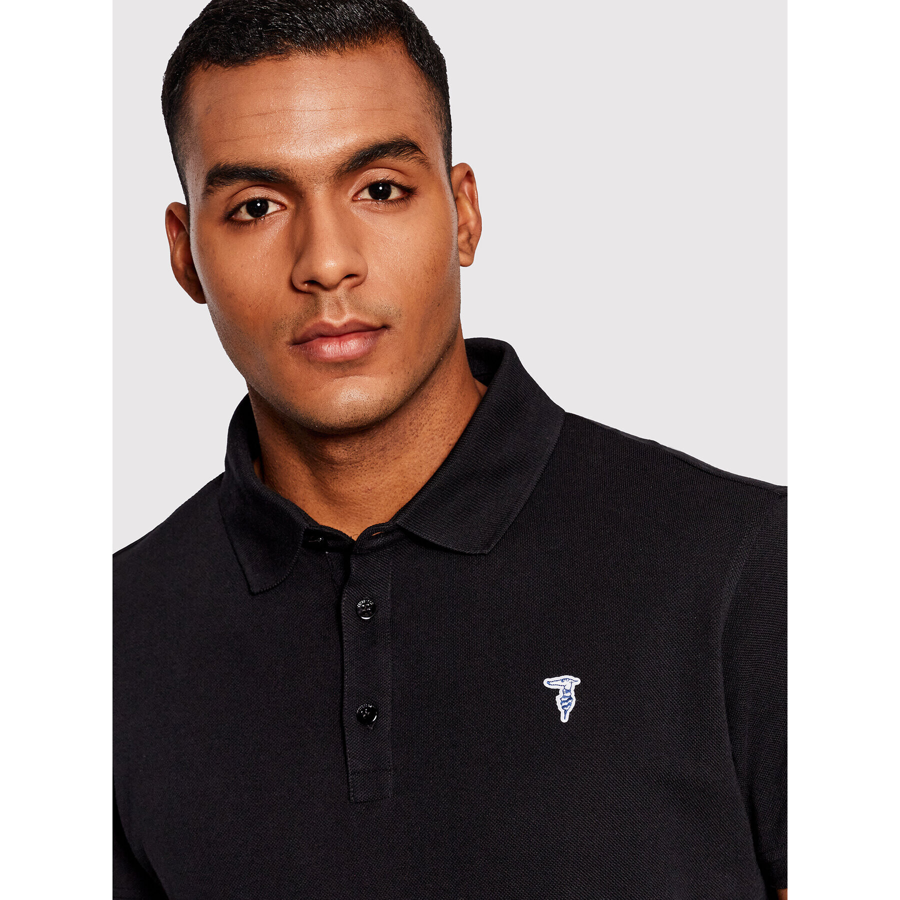 Trussardi Polo majica Piquet 52T00597 Črna Regular Fit - Pepit.si