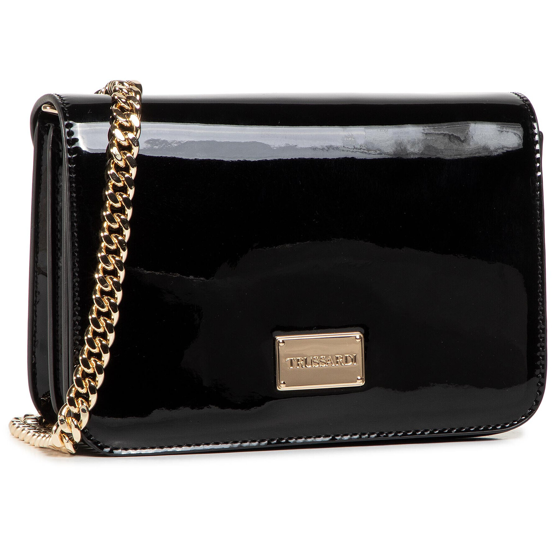 Trussardi Ročna torba Clutch 2 Gusset 75B01077 Črna - Pepit.si