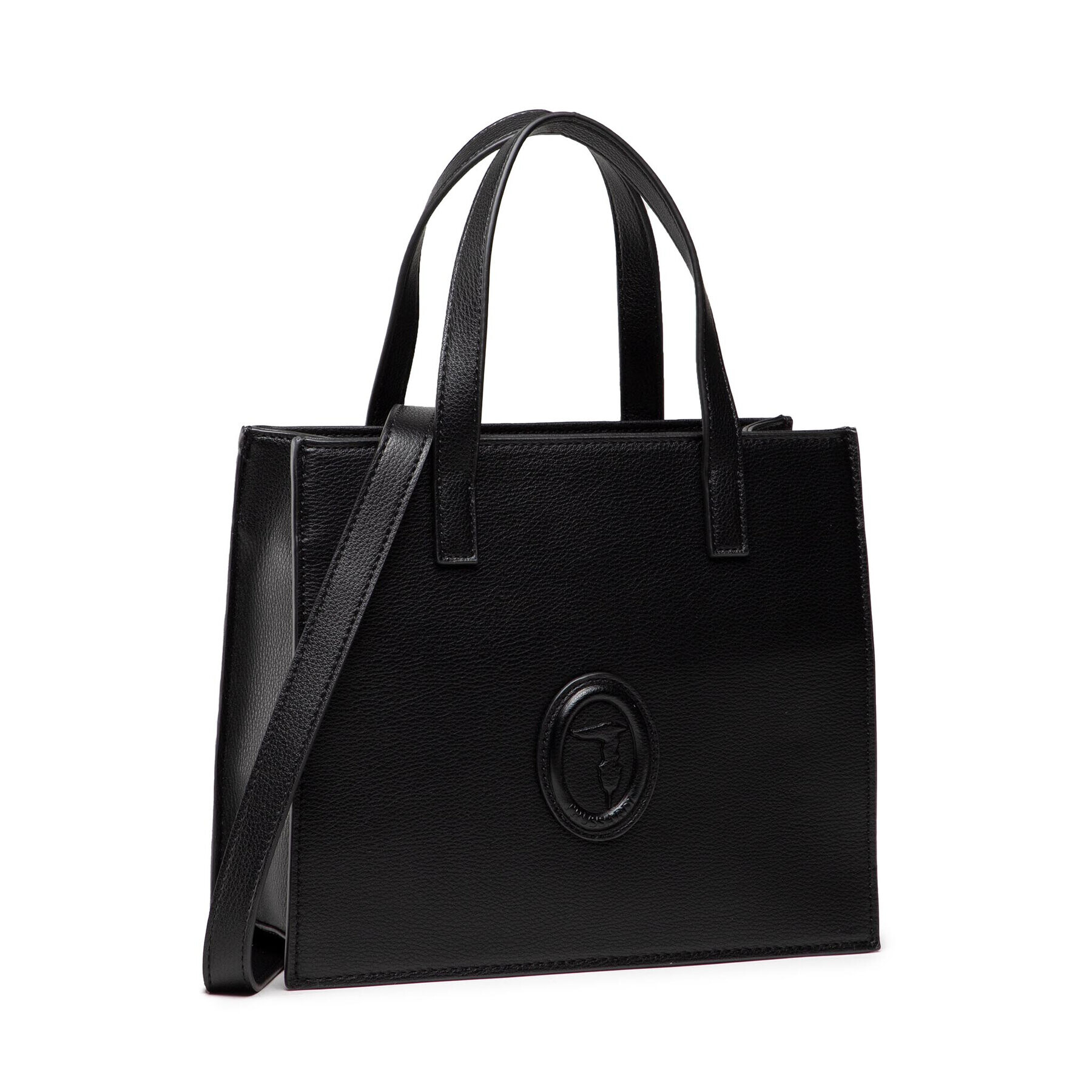 Trussardi Ročna torba Mia Tote Sm Pubble+ 75B01175 Črna - Pepit.si