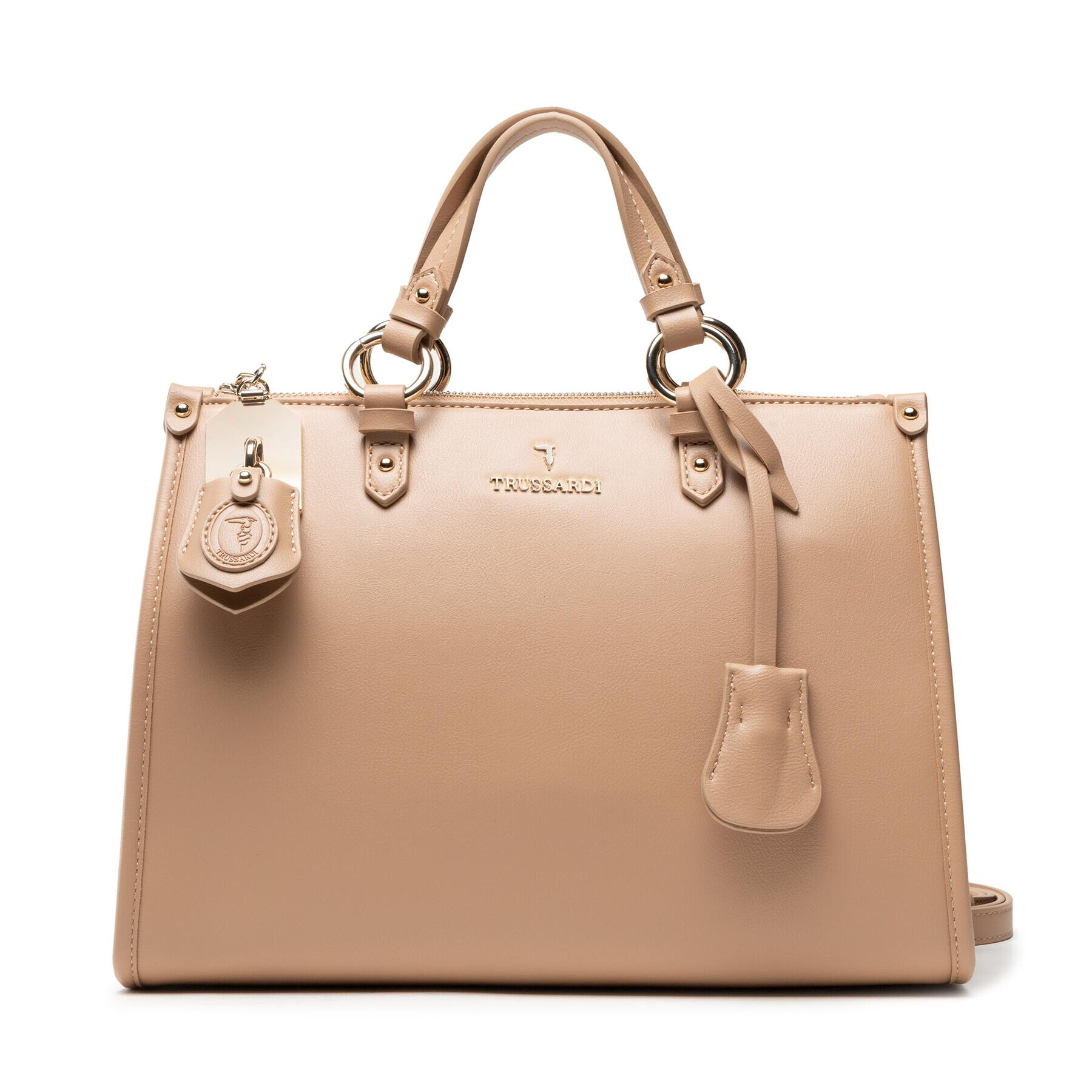 Trussardi Ročna torba Peony Tote Sm 75B01286 Bež - Pepit.si