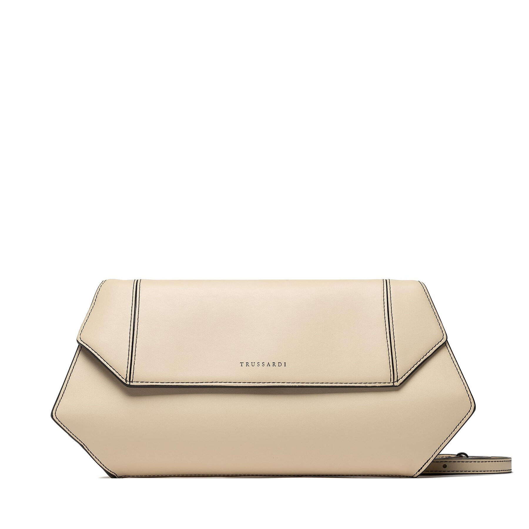 Trussardi Ročna torba Sagaria Clutch 75B01405 Bež - Pepit.si