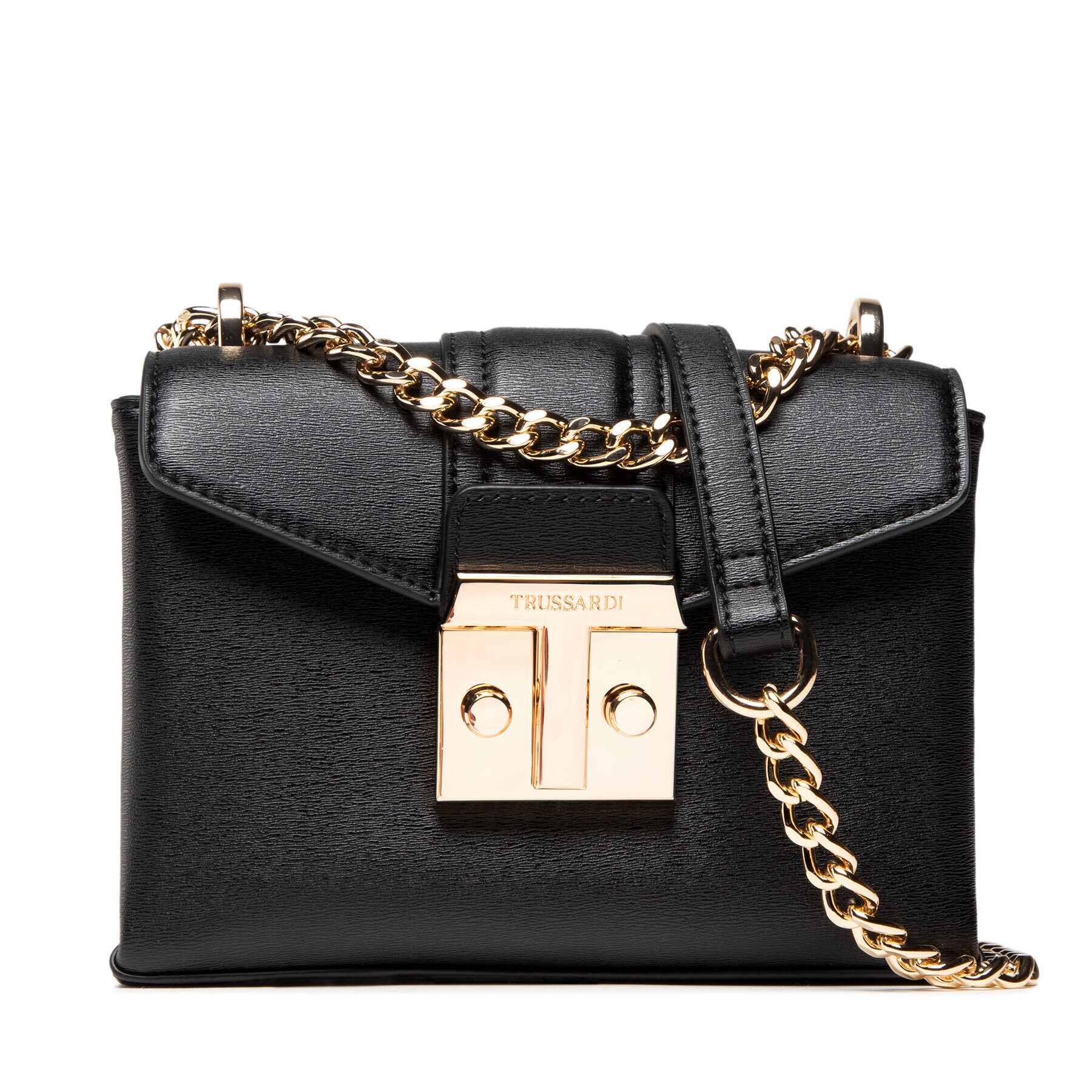 Trussardi Ročna torba Tulip Flap 75B01092 Črna - Pepit.si