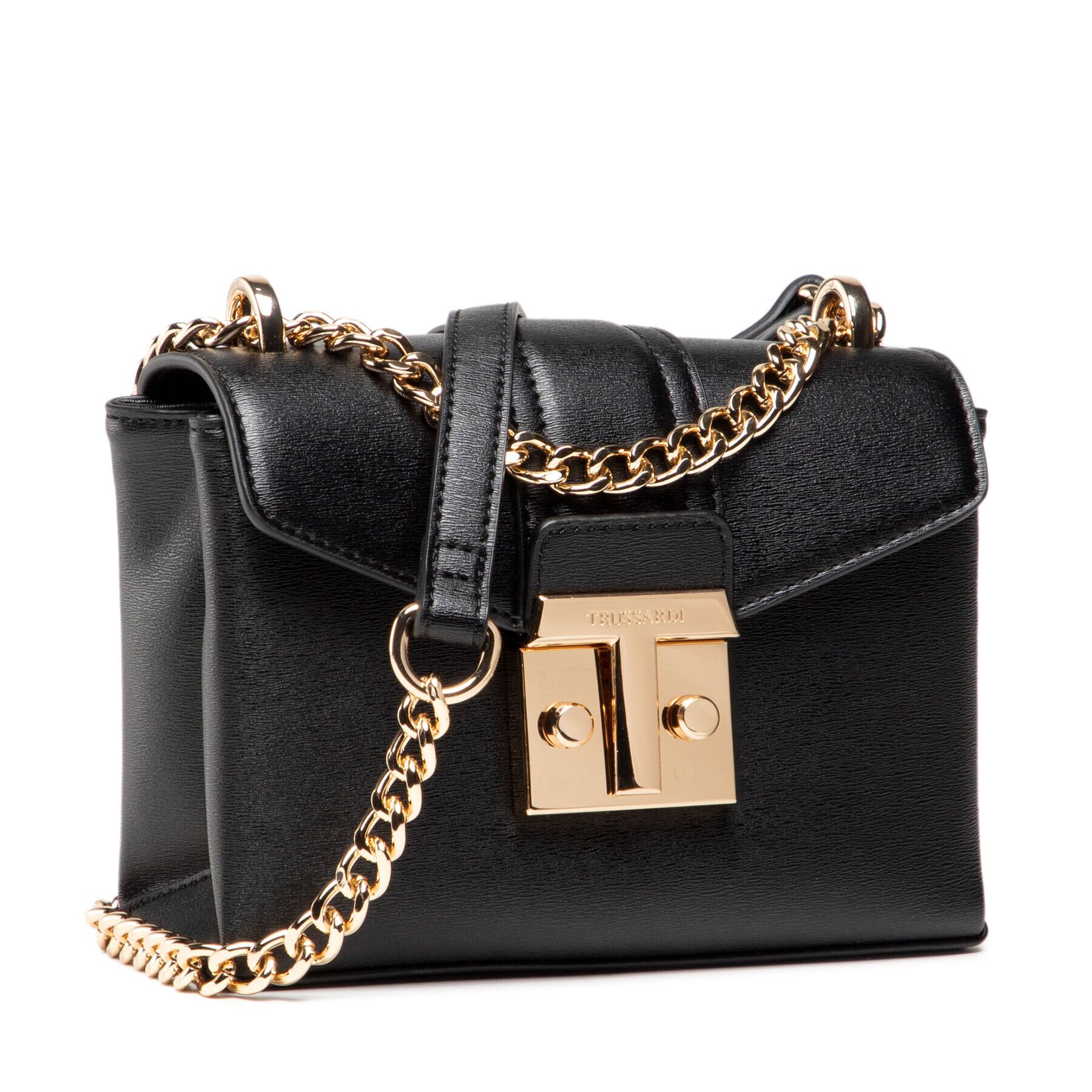 Trussardi Ročna torba Tulip Flap 75B01092 Črna - Pepit.si