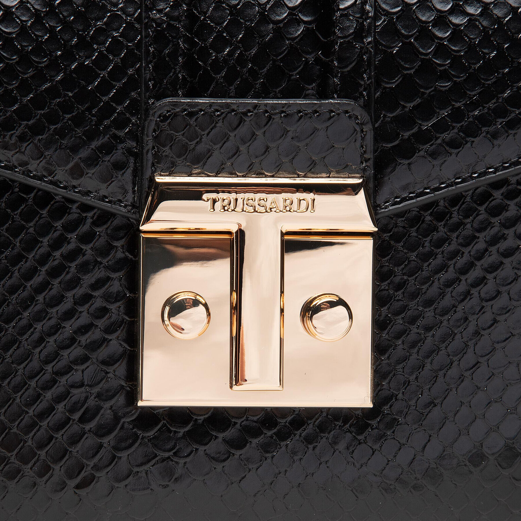 Trussardi Ročna torba Tulip Flap 75B01110 Črna - Pepit.si