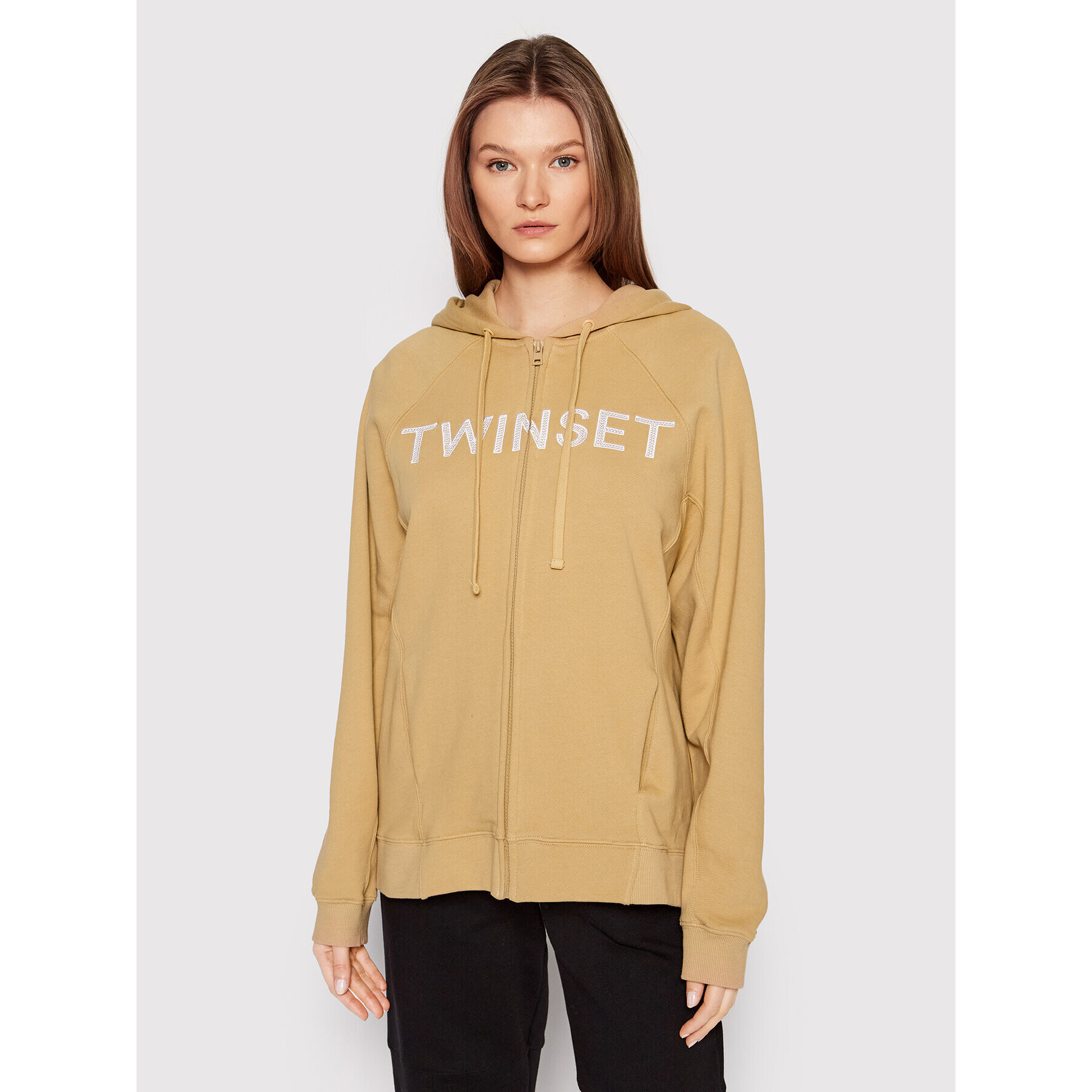 TWINSET Jopa 221TP2160 Bež Loose Fit - Pepit.si