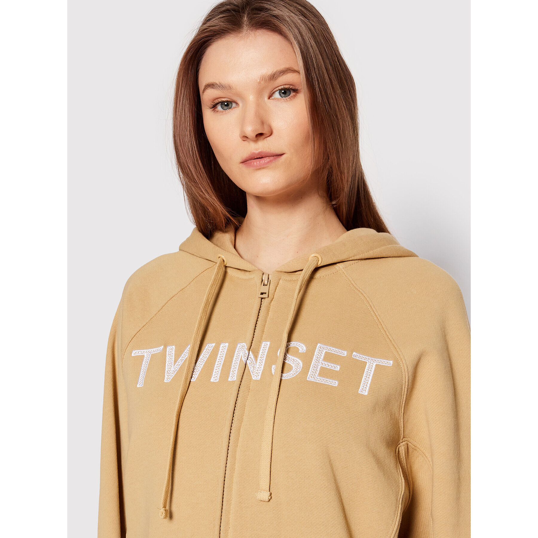 TWINSET Jopa 221TP2160 Bež Loose Fit - Pepit.si