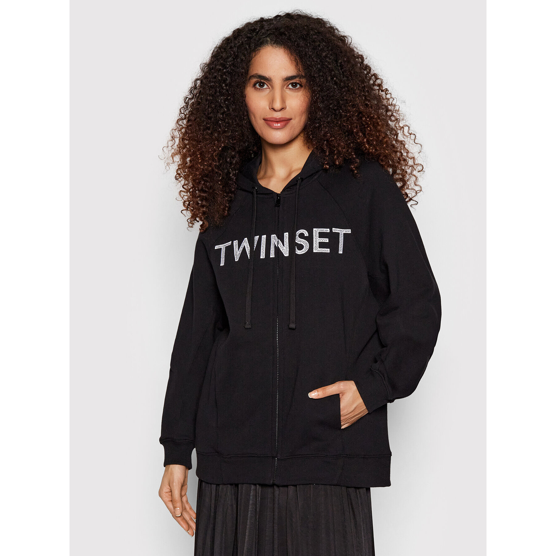 TWINSET Jopa 221TP2160 Črna Relaxed Fit - Pepit.si