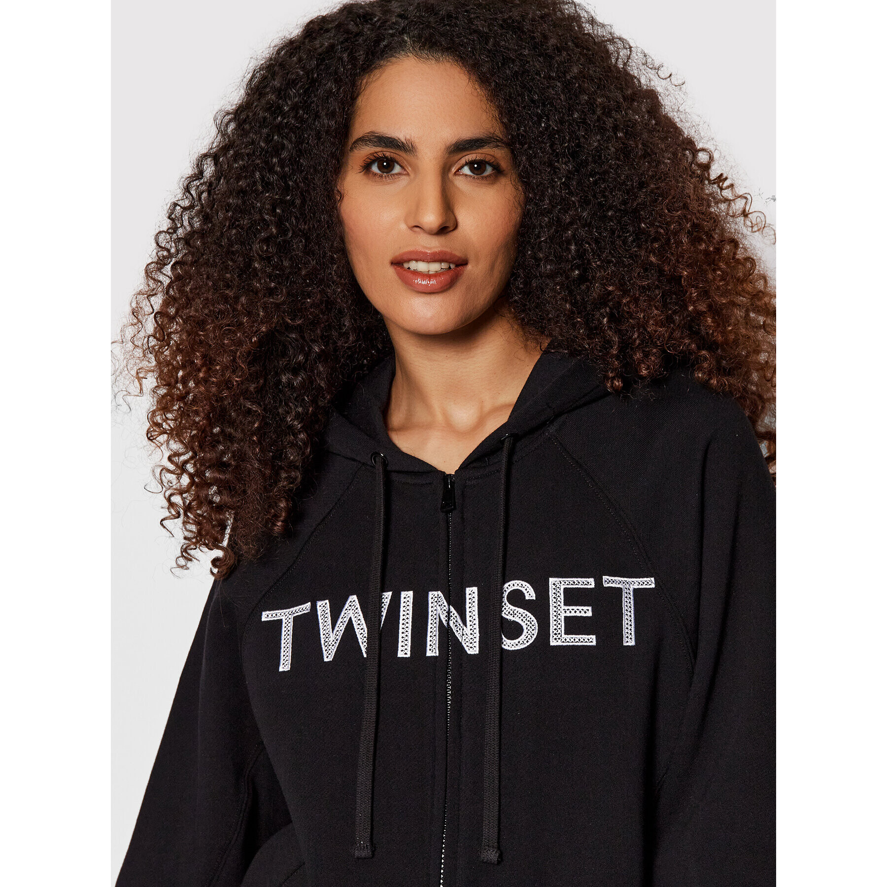 TWINSET Jopa 221TP2160 Črna Relaxed Fit - Pepit.si