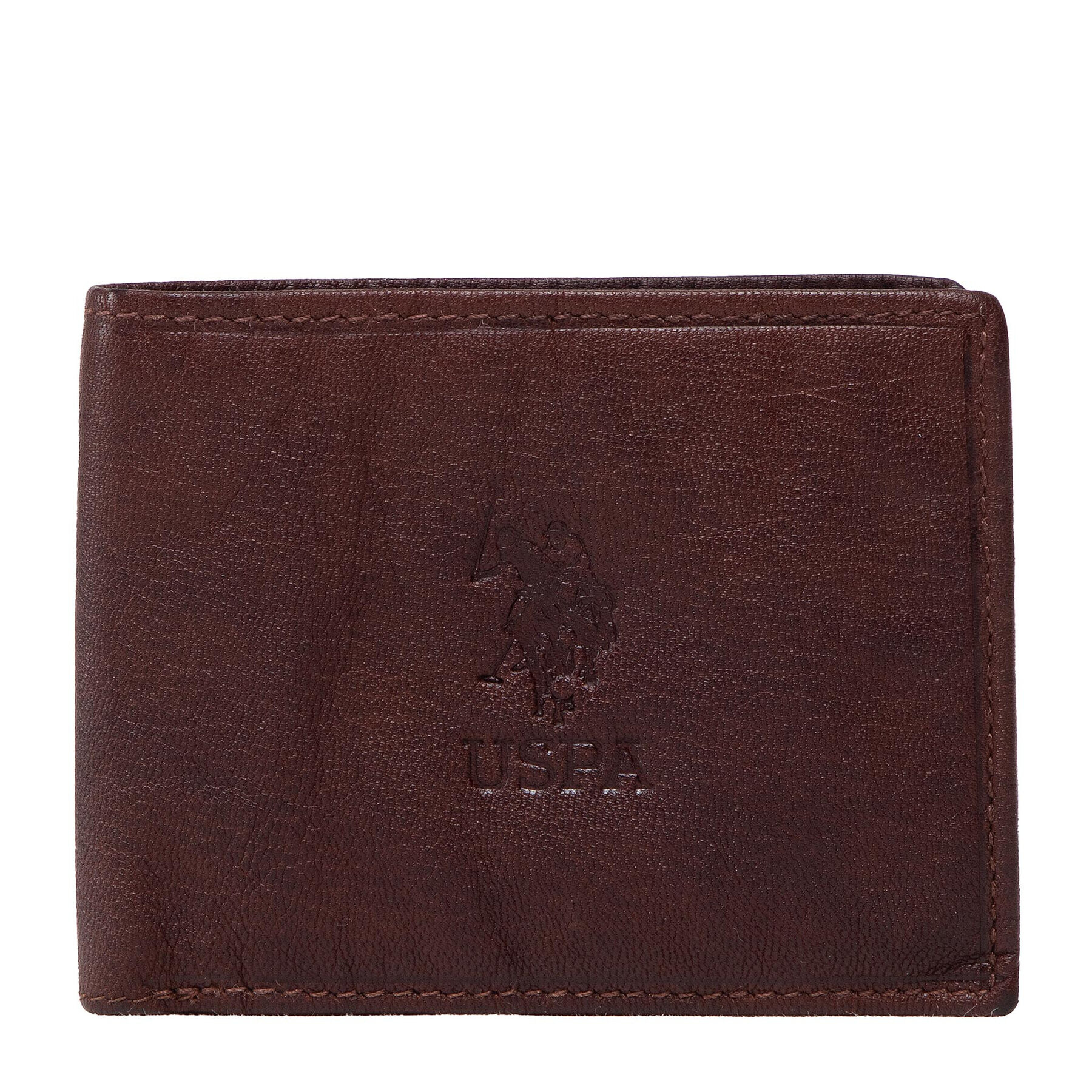 U.S. Polo Assn. Velika moška denarnica Horiz. Wallet W/Cards WIUUY2262MHA560 Rjava - Pepit.si