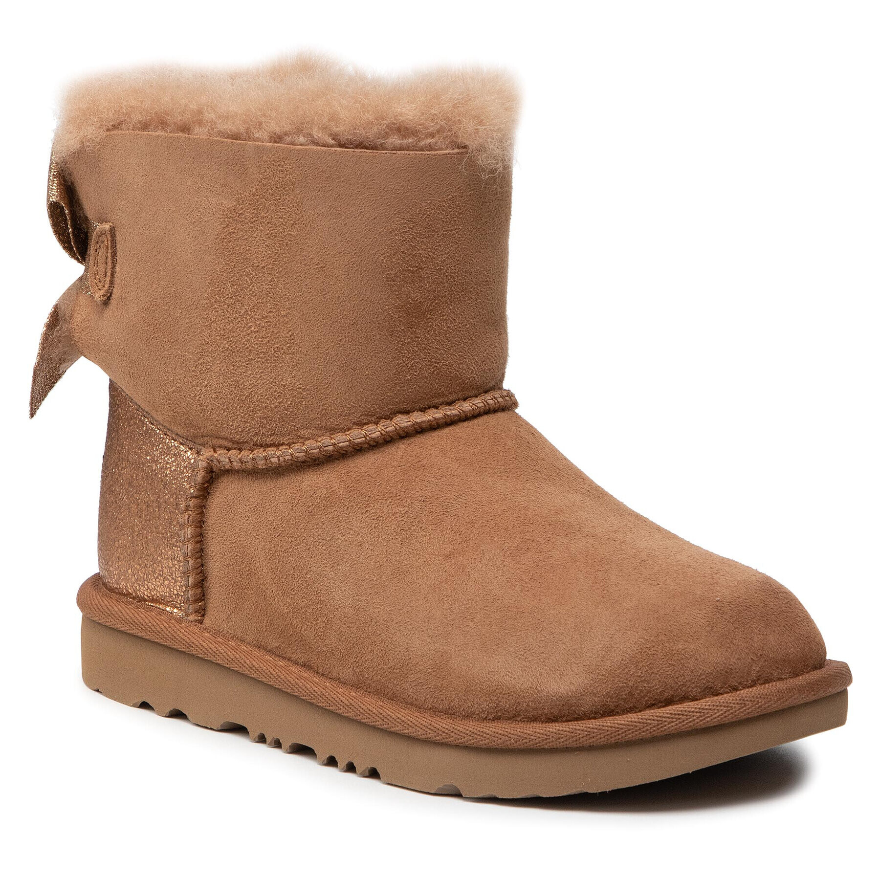 Ugg Čevlji K Mini Bailey Bow Glitz 1123617K Rjava - Pepit.si