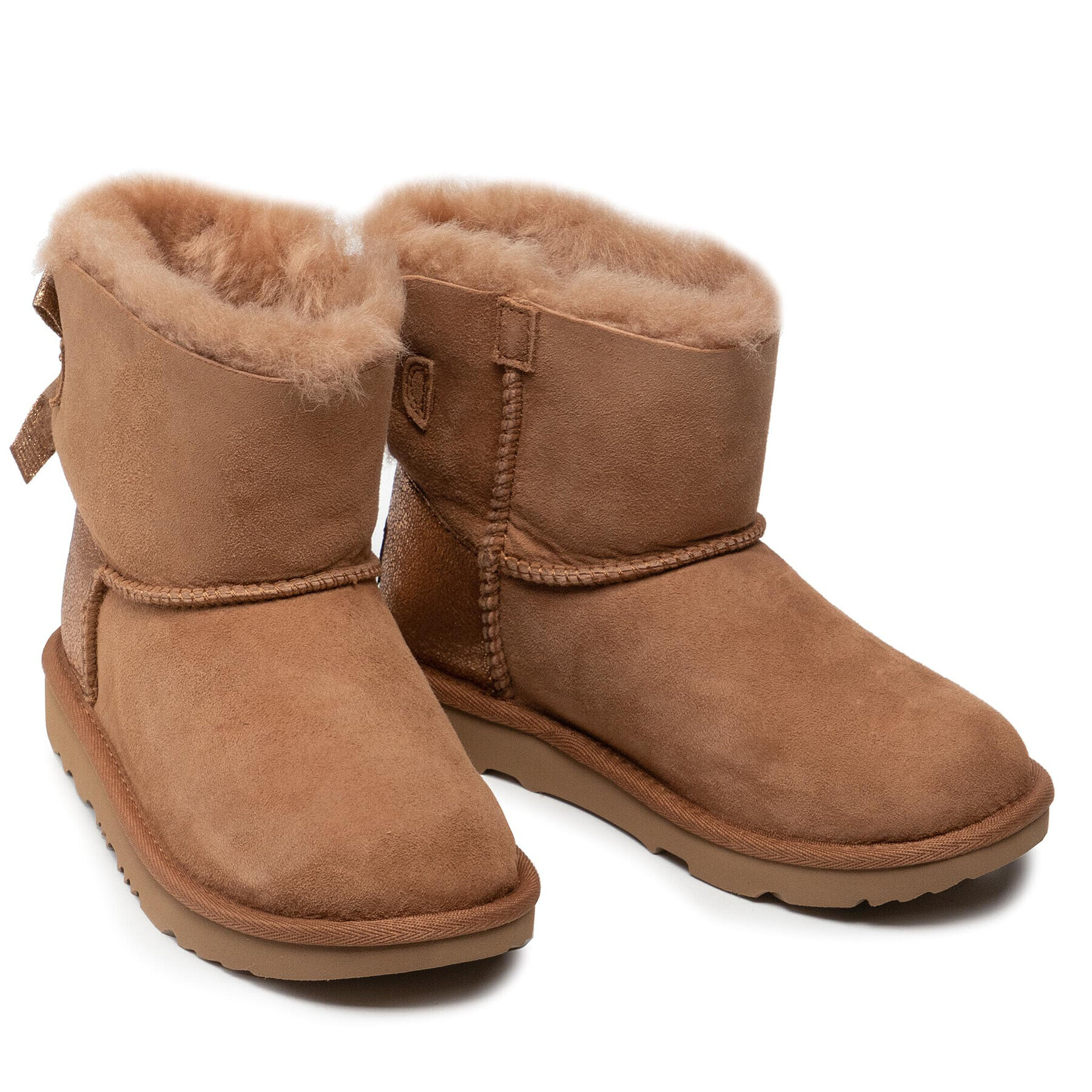 Ugg Čevlji K Mini Bailey Bow Glitz 1123617K Rjava - Pepit.si