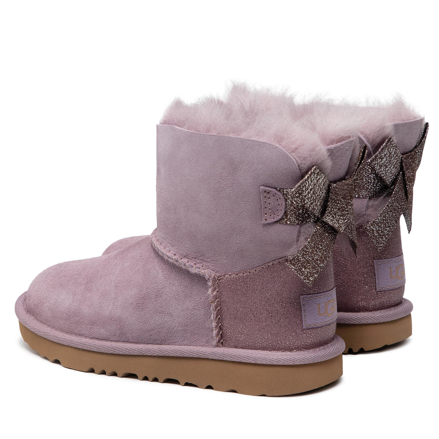 Ugg Čevlji K Mini Bailey Bow Glitz 1123617K Vijolična - Pepit.si