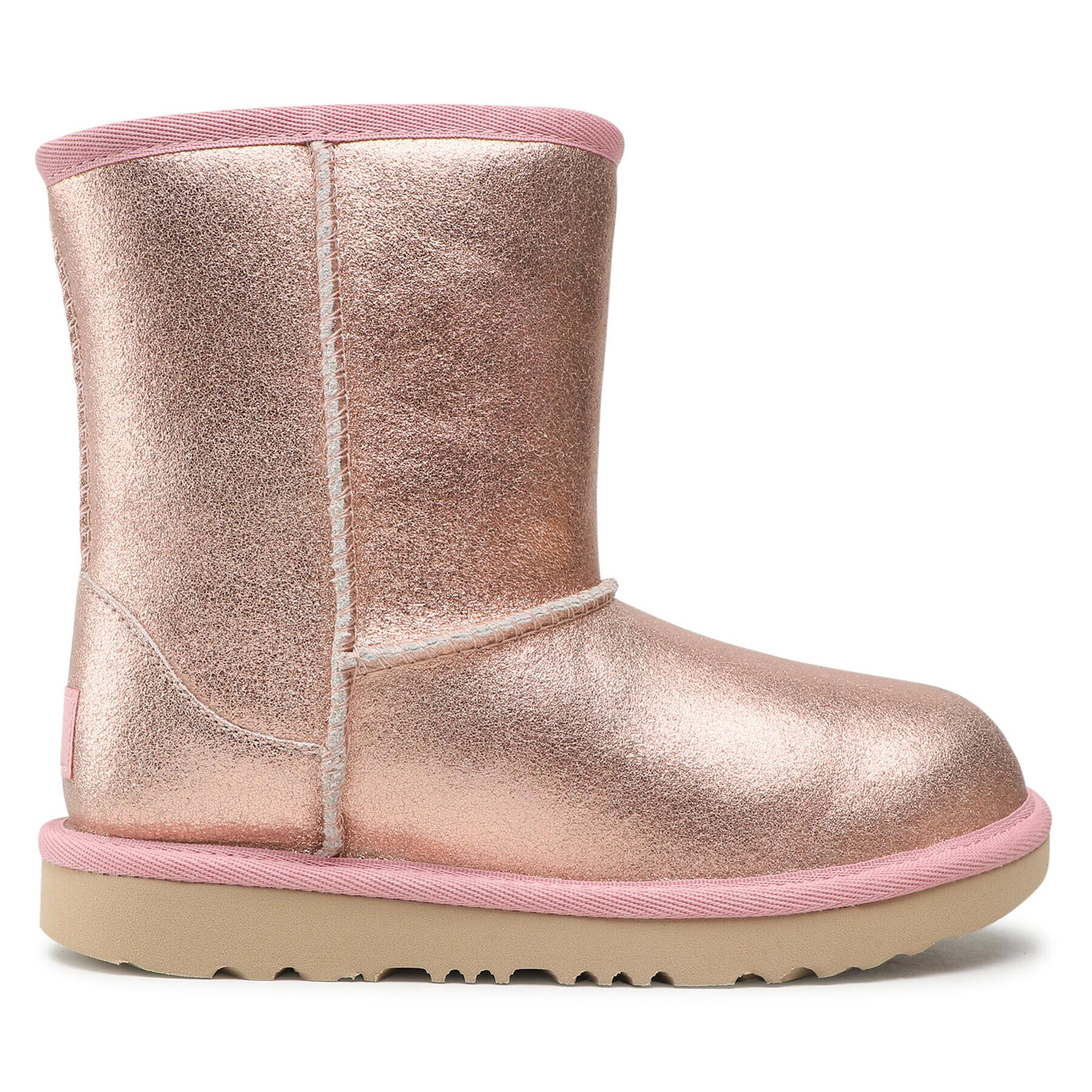 Ugg Čevlji Kids' Classic II Metallic Glitter 1123663K Roza - Pepit.si