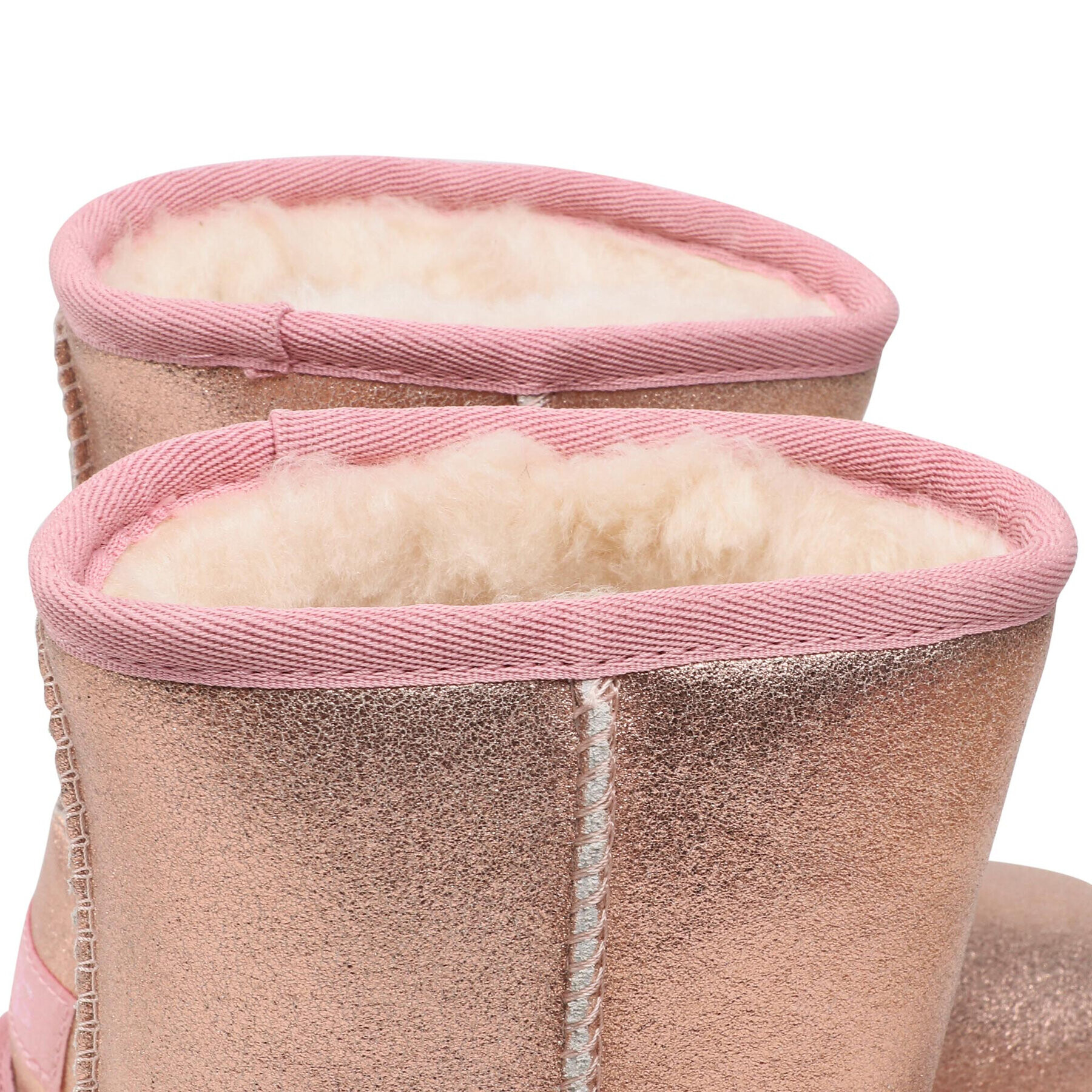 Ugg Čevlji Kids' Classic II Metallic Glitter 1123663K Roza - Pepit.si