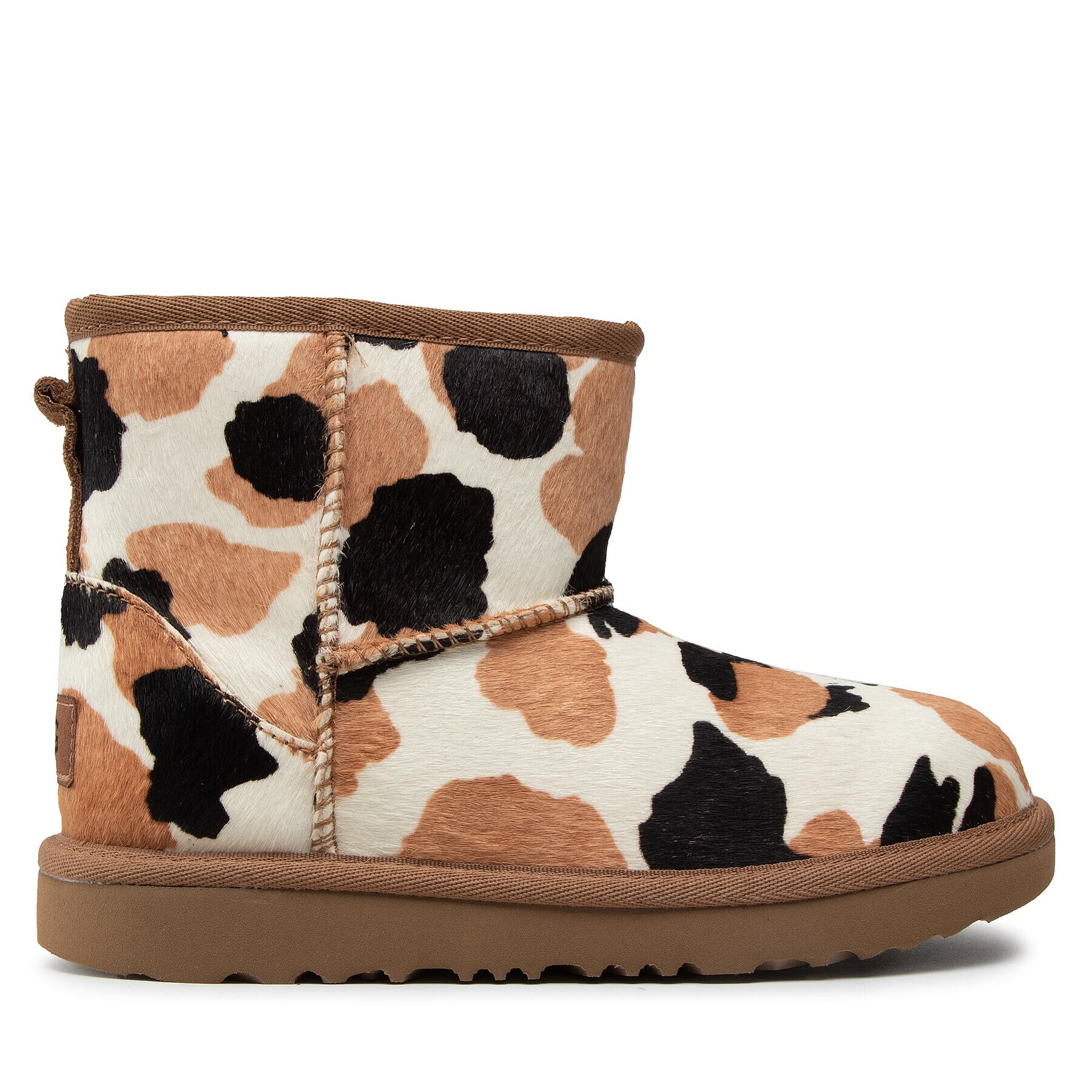 Ugg Čevlji Kid's Classic Mini Cow Print 1123619K Rjava - Pepit.si