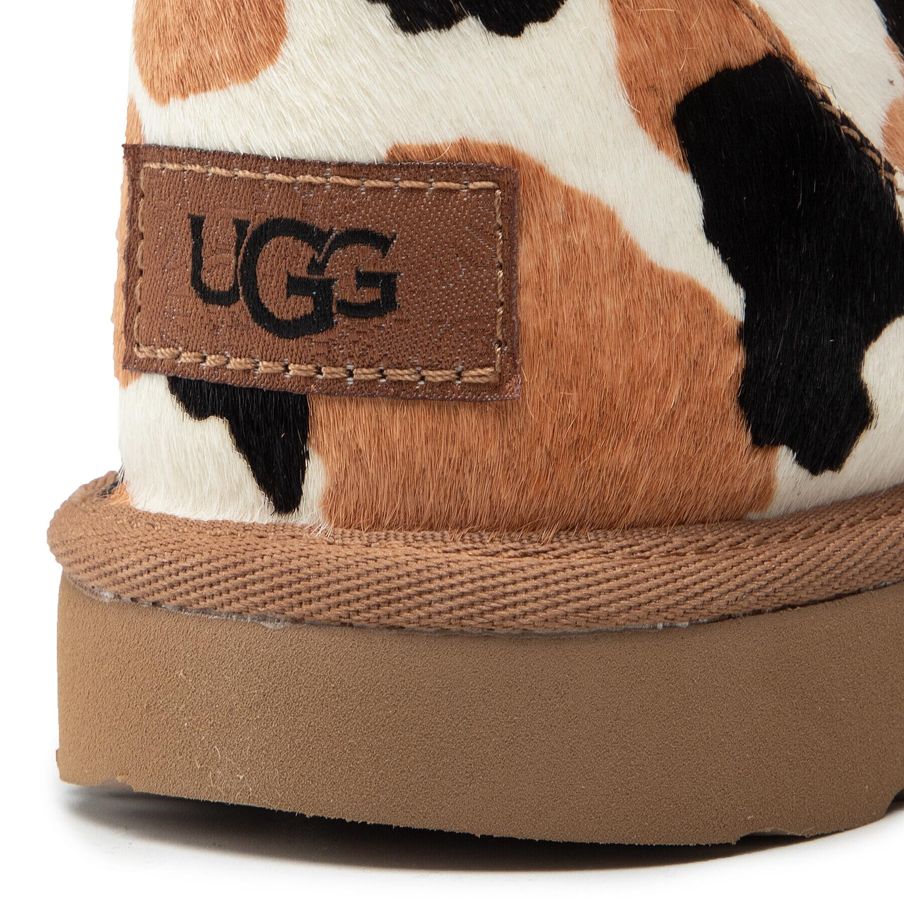 Ugg Čevlji Kid's Classic Mini Cow Print 1123619K Rjava - Pepit.si