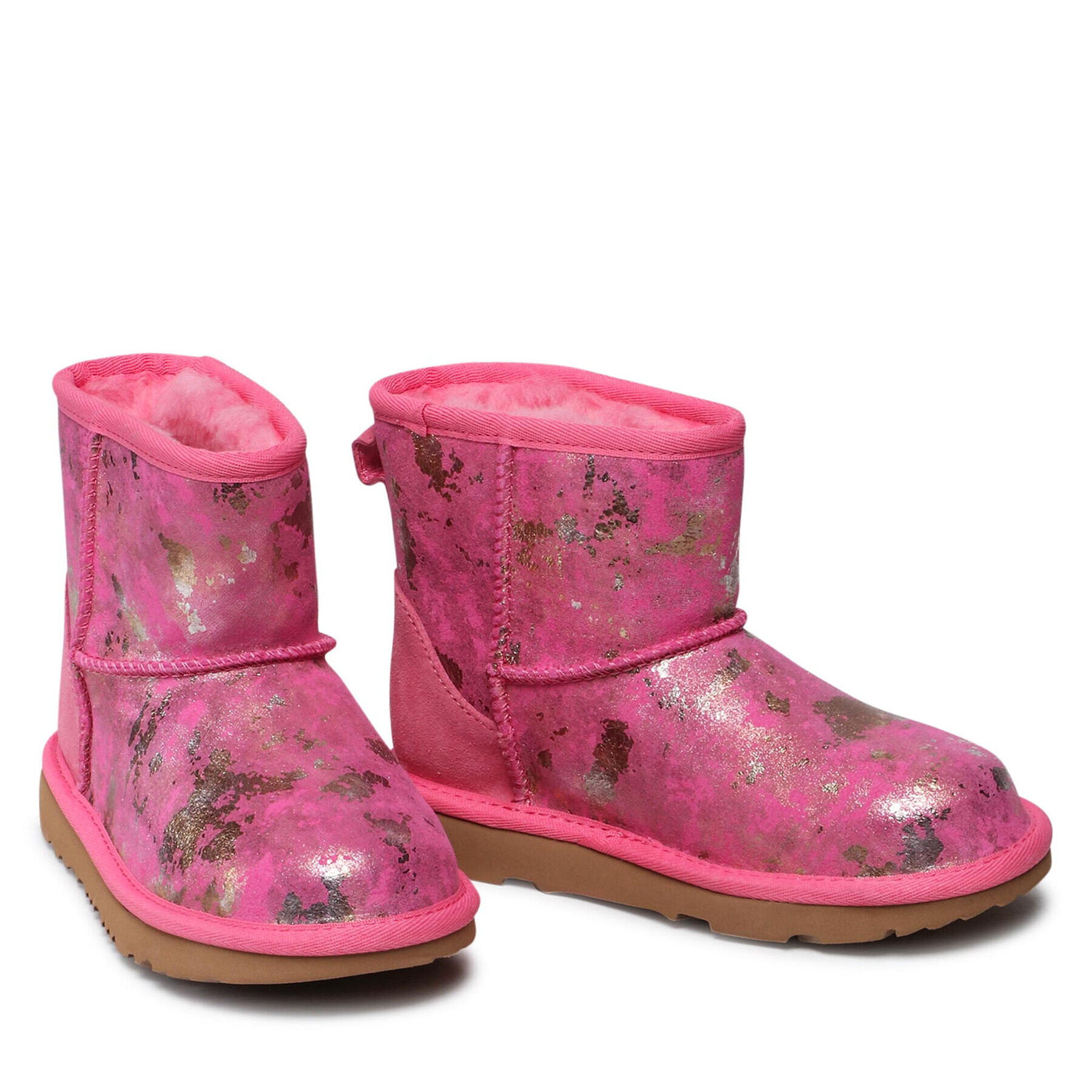 Ugg Čevlji Kids' Classic Mini II Gold Wash 1125552K Roza - Pepit.si