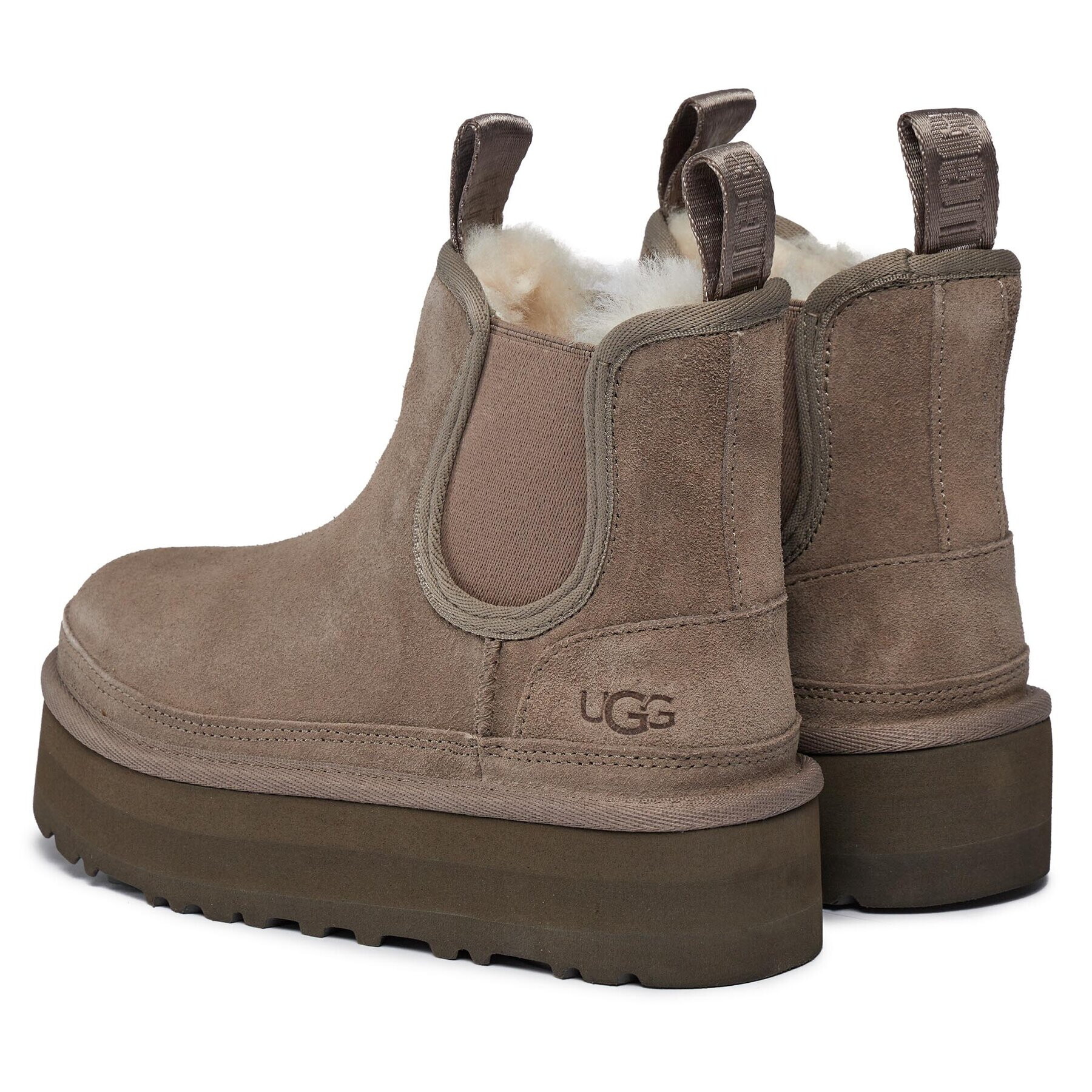 Ugg Čevlji Numel Platform Chelsea 1143710K Bež - Pepit.si