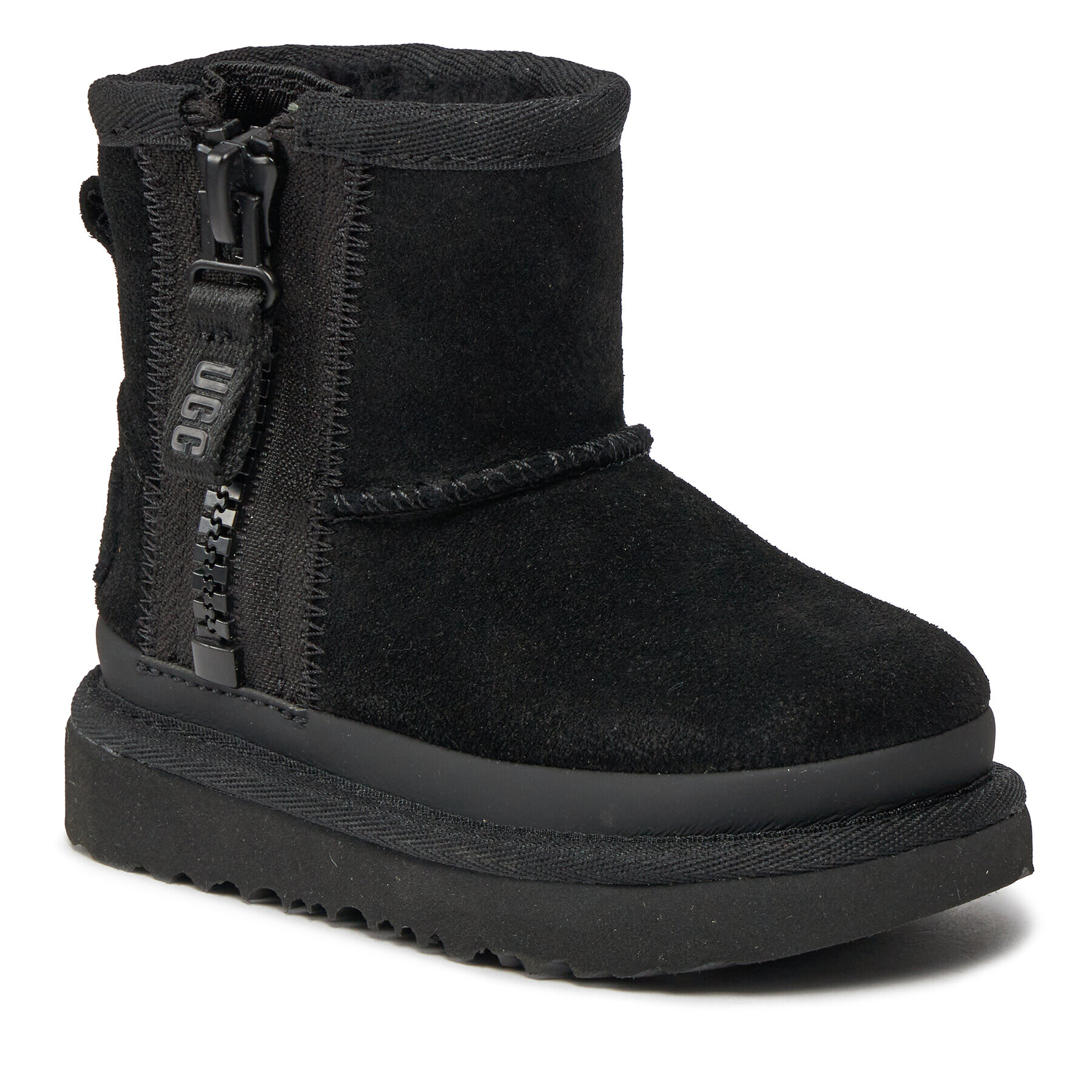 Ugg Čevlji T Classic Mini Ziper Tape Logo 1143699T Črna - Pepit.si