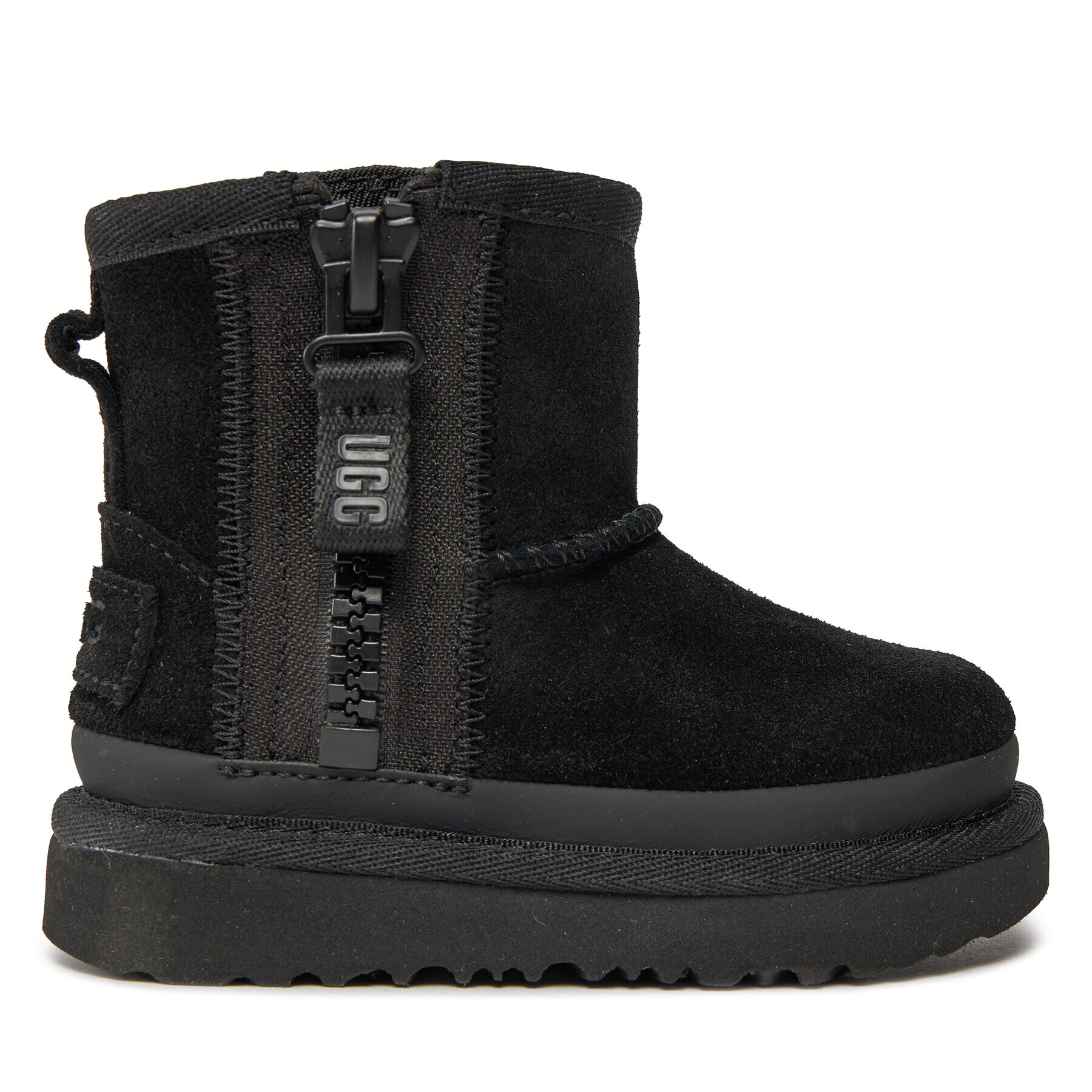 Ugg Čevlji T Classic Mini Ziper Tape Logo 1143699T Črna - Pepit.si