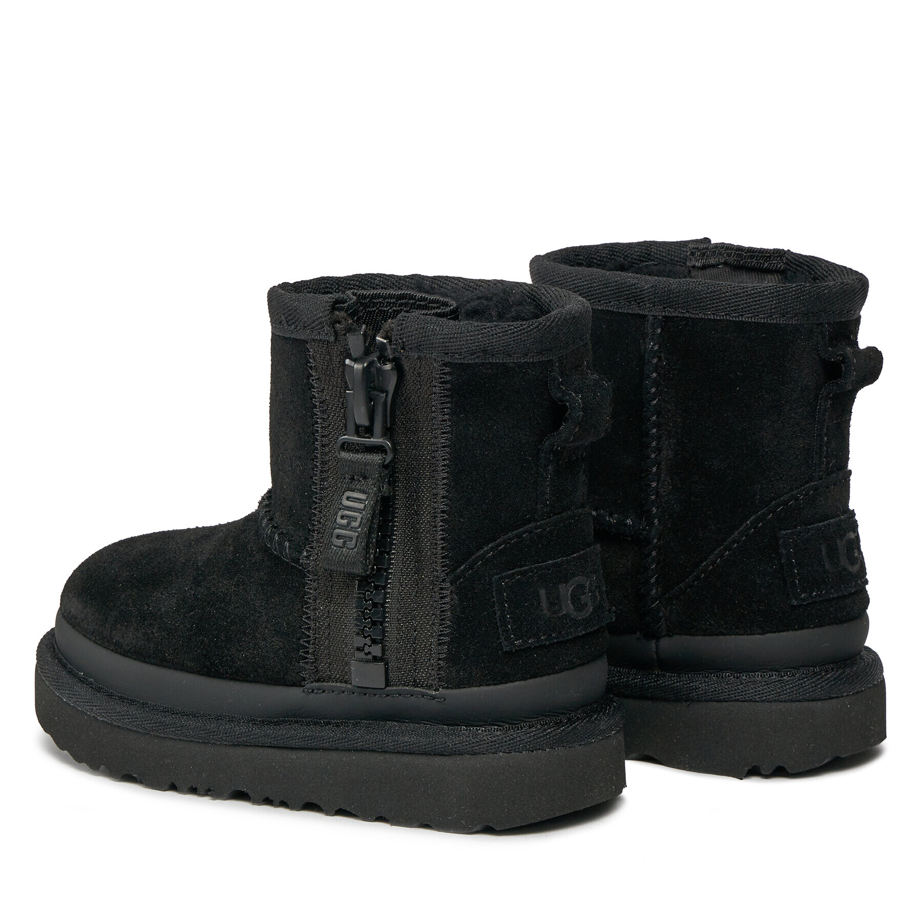 Ugg Čevlji T Classic Mini Ziper Tape Logo 1143699T Črna - Pepit.si