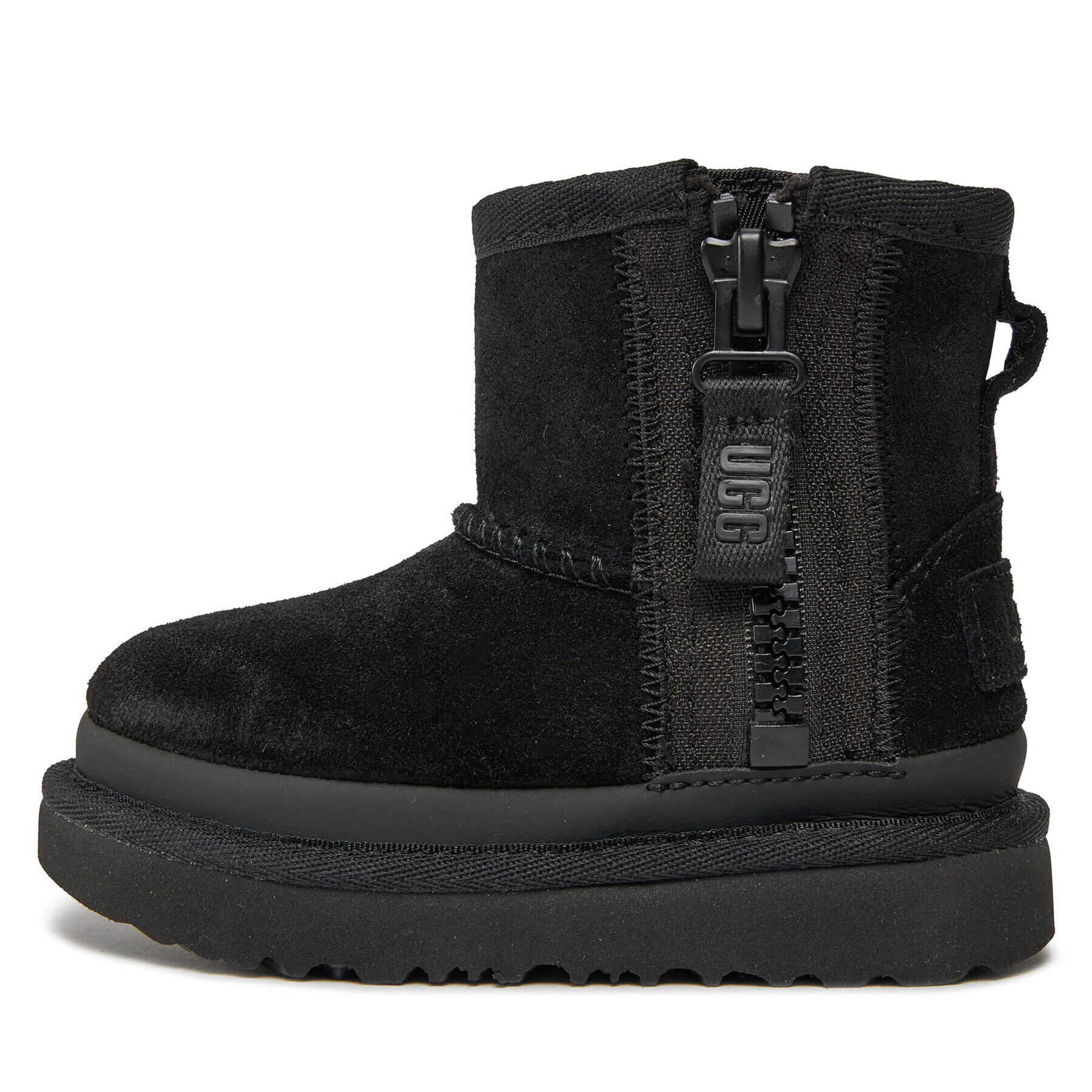 Ugg Čevlji T Classic Mini Ziper Tape Logo 1143699T Črna - Pepit.si