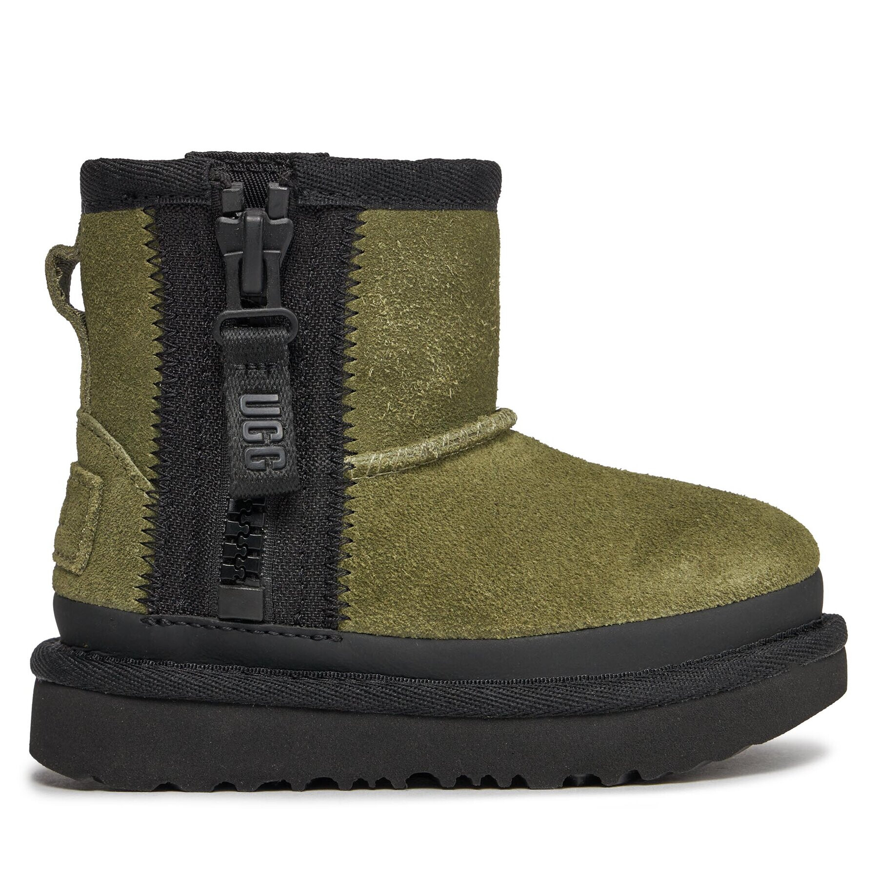 Ugg Čevlji T Classic Mini Zipper Tape Logo 1143699T Khaki - Pepit.si