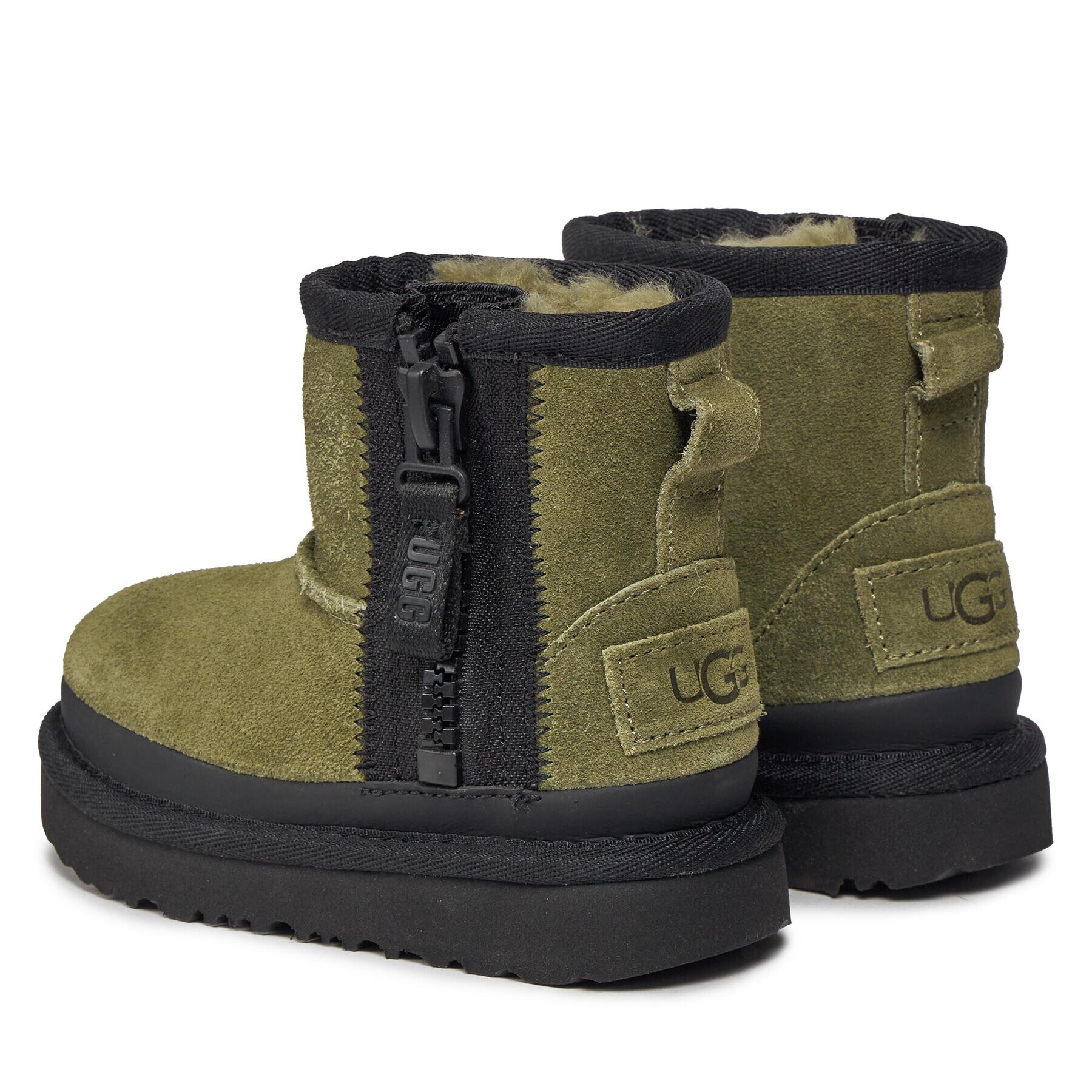 Ugg Čevlji T Classic Mini Zipper Tape Logo 1143699T Khaki - Pepit.si