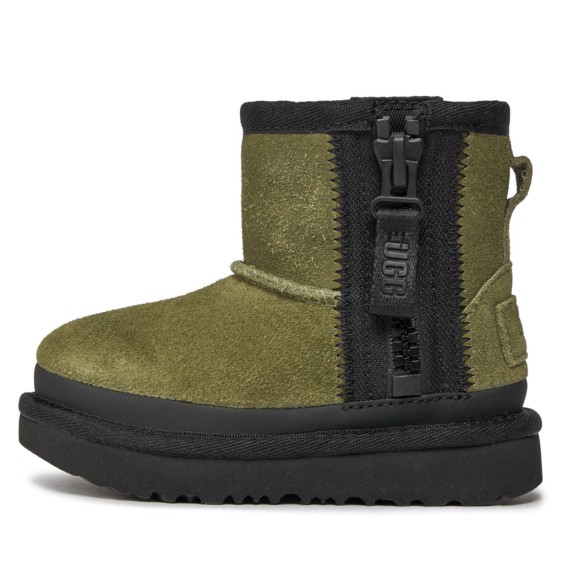 Ugg Čevlji T Classic Mini Zipper Tape Logo 1143699T Khaki - Pepit.si