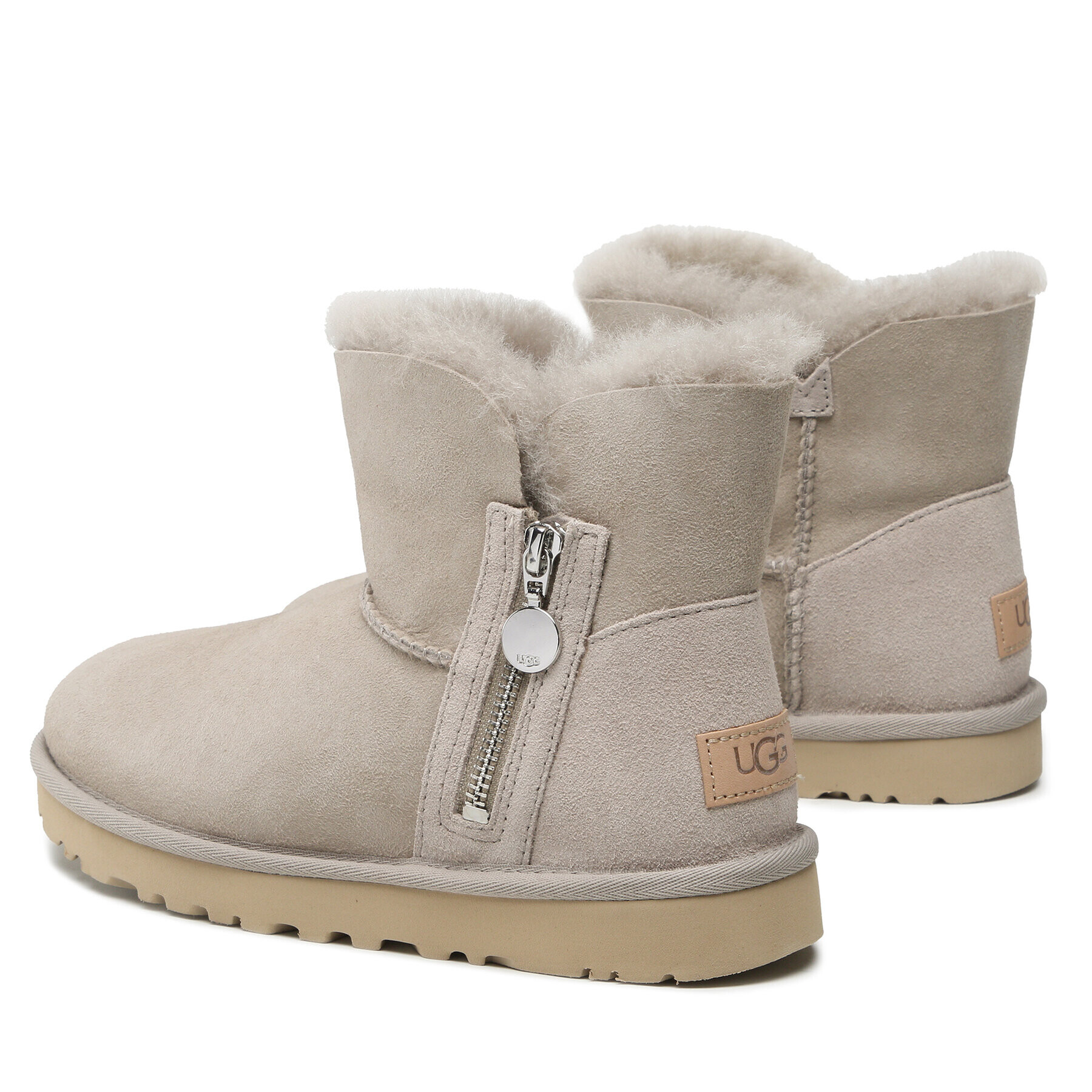 Ugg Čevlji W Bailey Zip Mini 1112481 Siva - Pepit.si