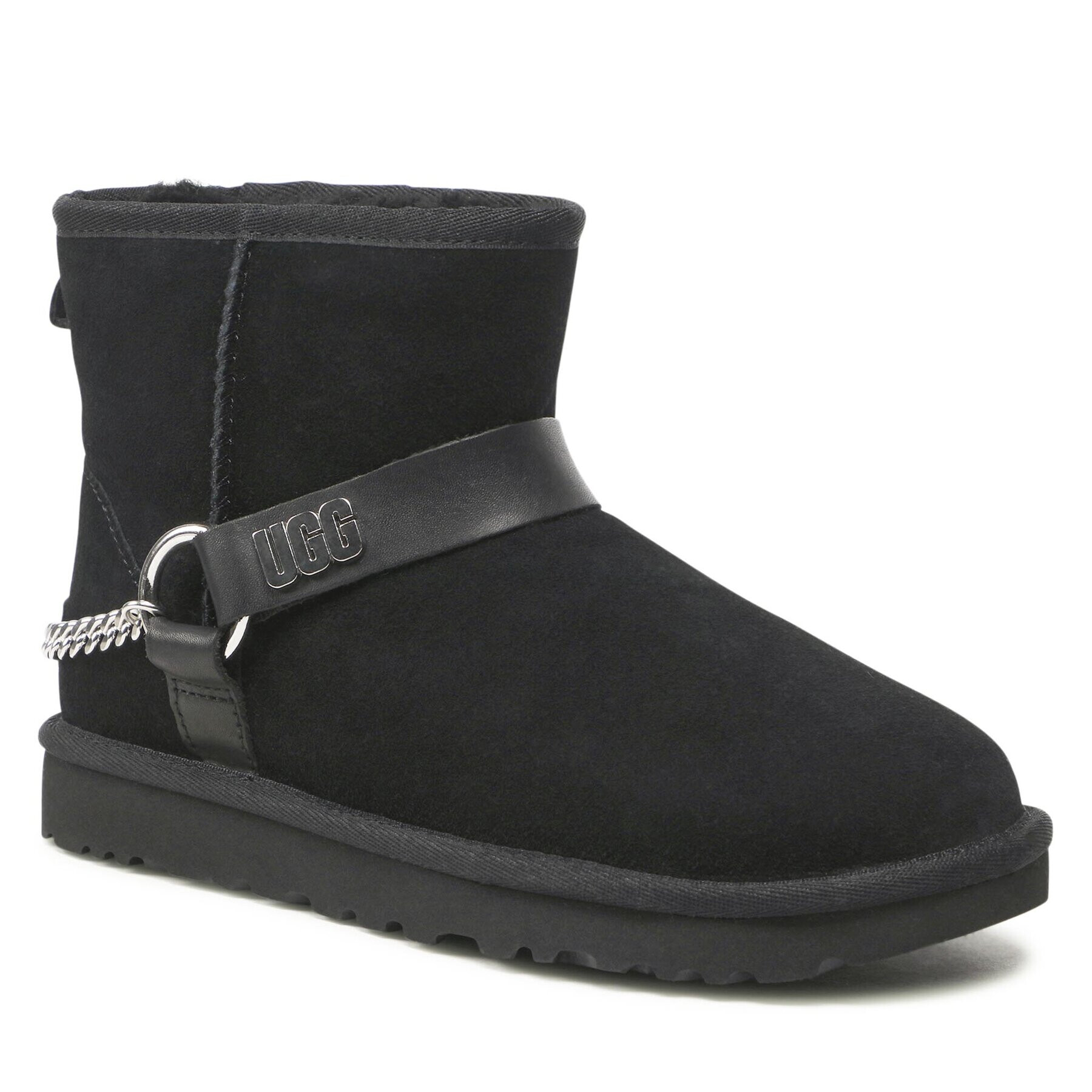 Ugg Čevlji W Classic Mini Chains II 1135090 Črna - Pepit.si