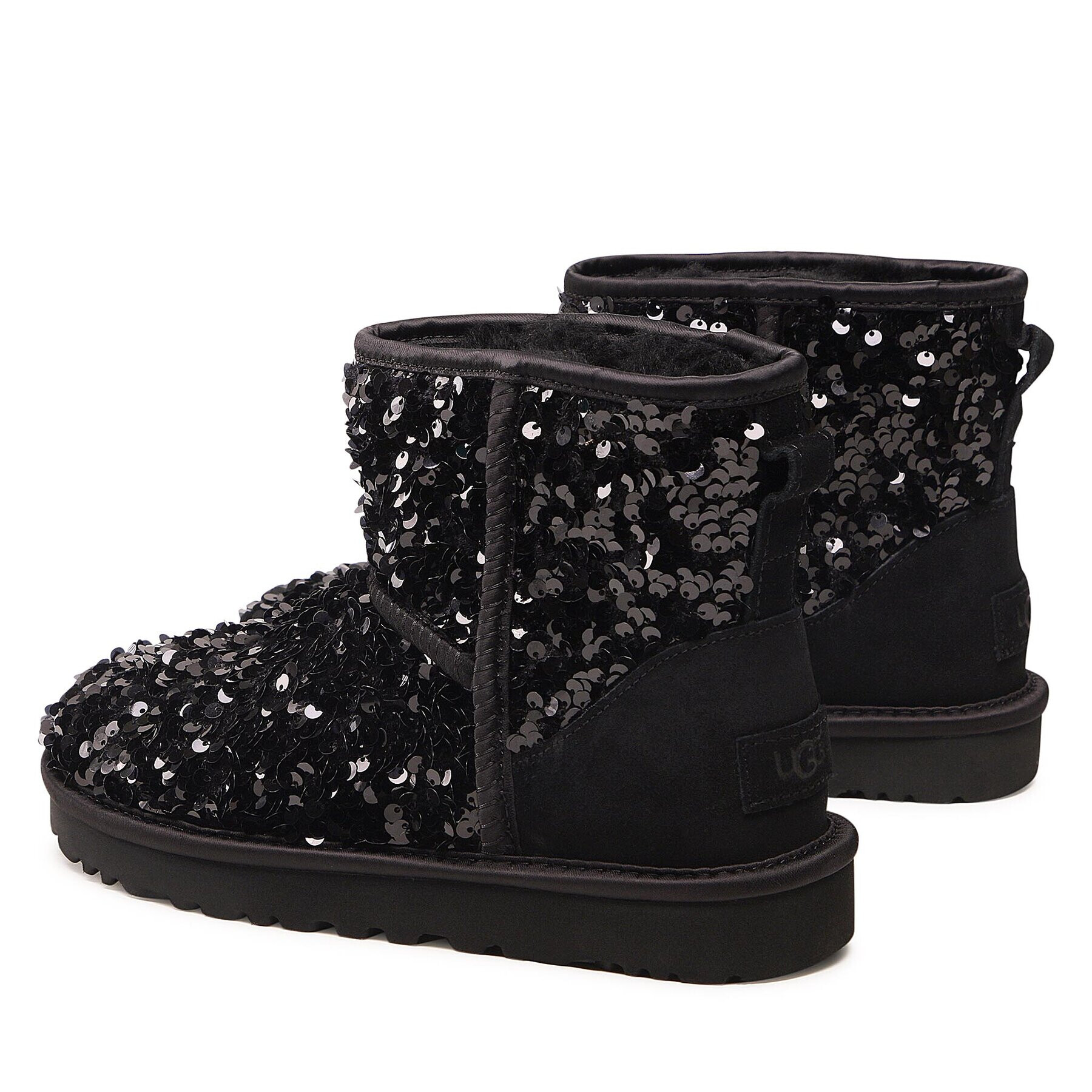 Ugg Čevlji W Classic Mini Chunky Sequin 1130602 Črna - Pepit.si