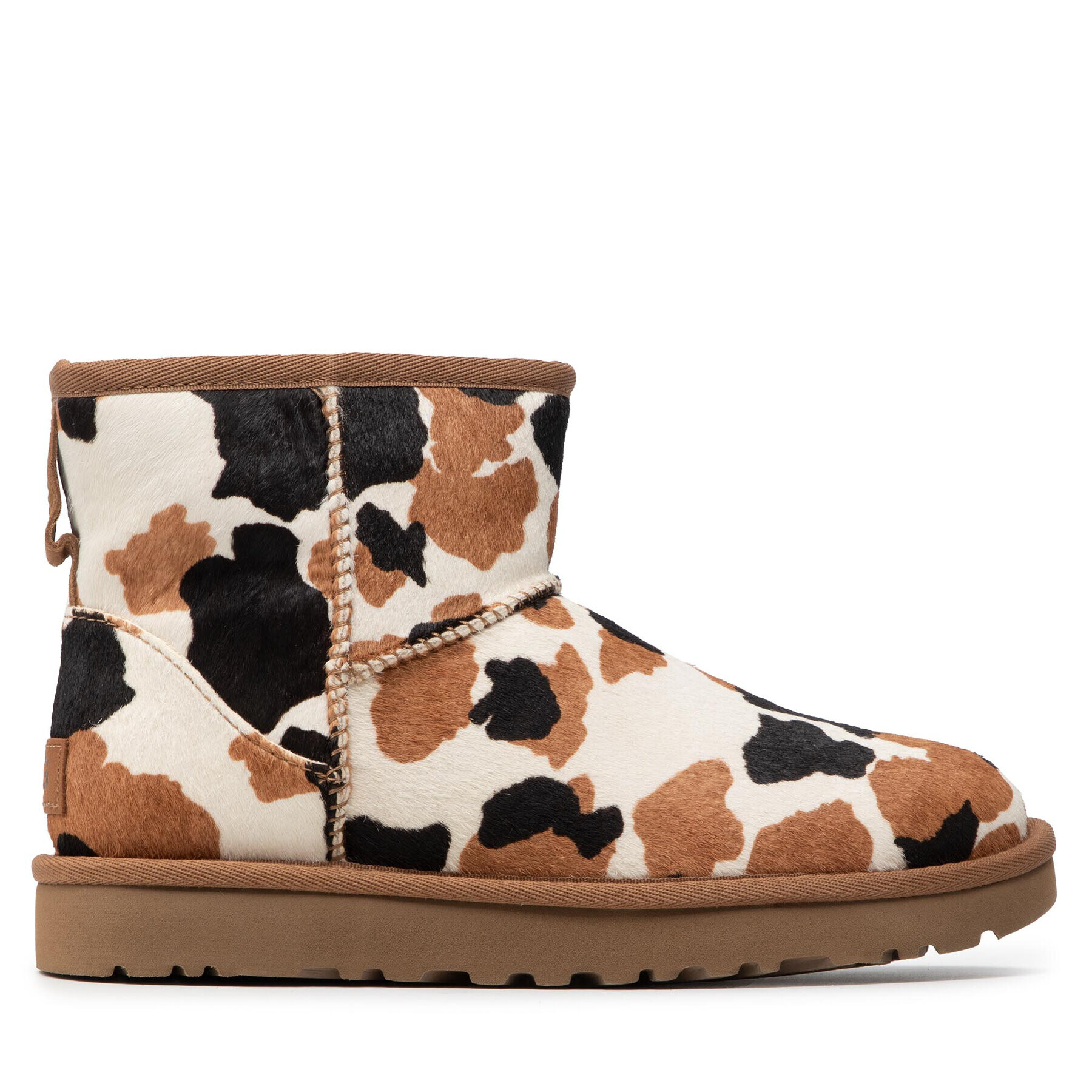 Ugg Čevlji W Classic Mini Cow Print 1123353 Rjava - Pepit.si