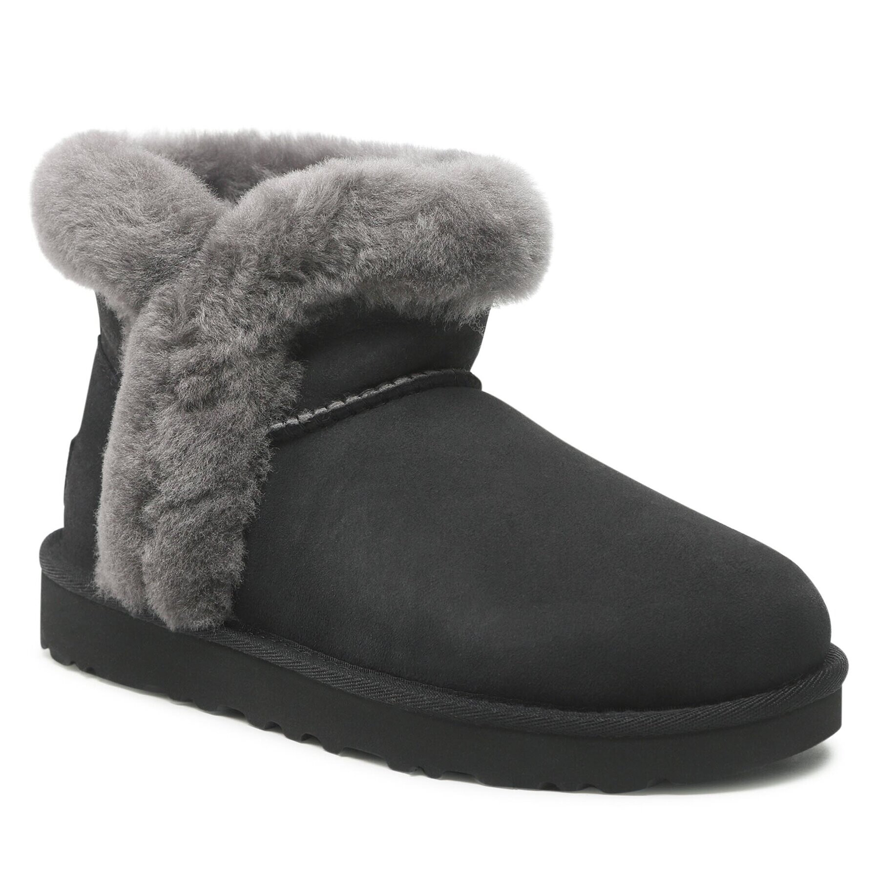 Ugg Čevlji W Classic Mini Heritage Fluff 1130590 Črna - Pepit.si