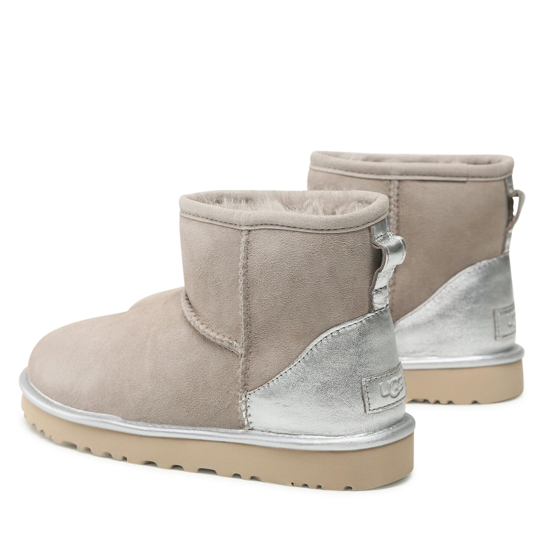 Ugg Čevlji W Classic Mini Shine 1120872 Siva - Pepit.si