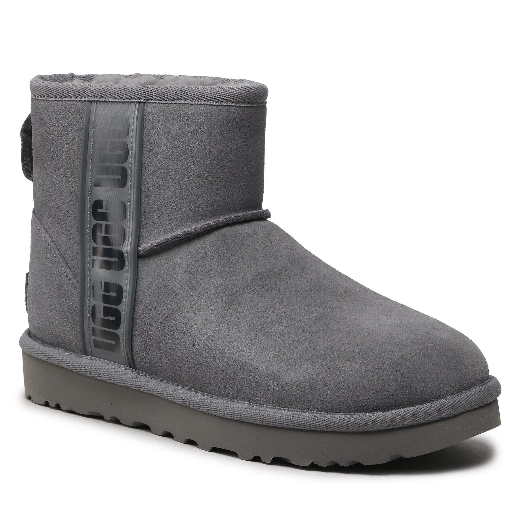 Ugg Čevlji W Classic Mini Side Logo II 1134962 Siva - Pepit.si