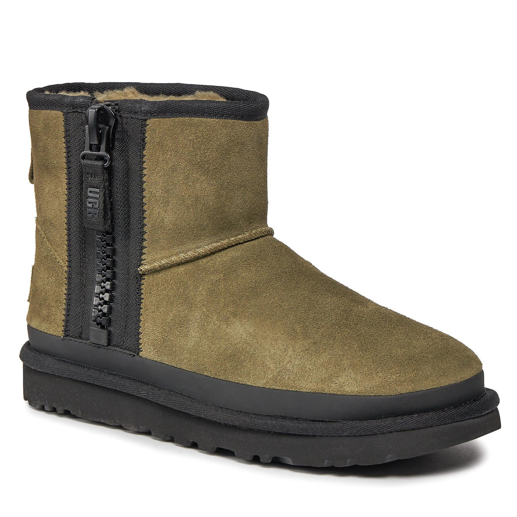 Ugg Škornji za sneg W Classic Mini Zipper Tape Logo 1144034 Zelena - Pepit.si