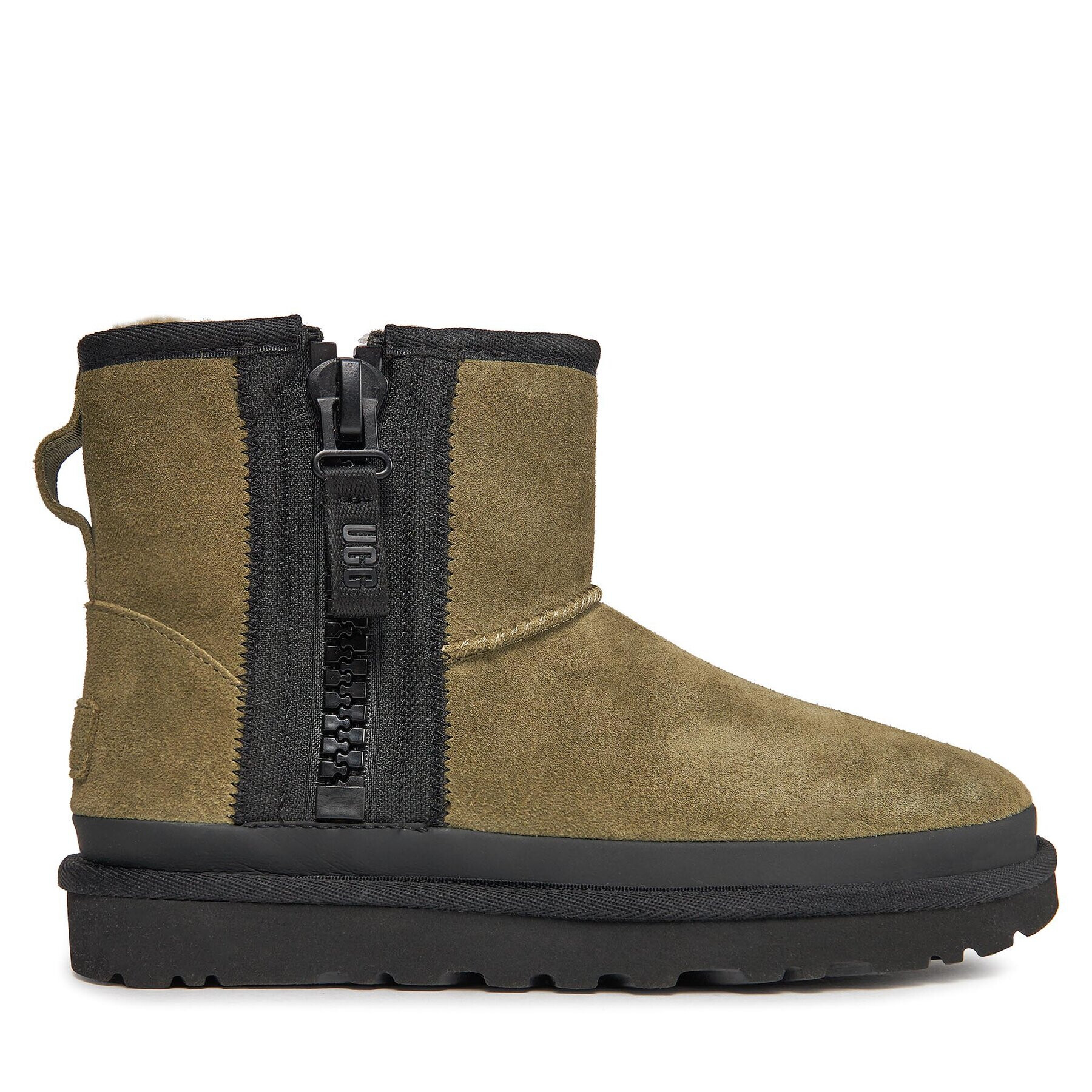 Ugg Škornji za sneg W Classic Mini Zipper Tape Logo 1144034 Zelena - Pepit.si