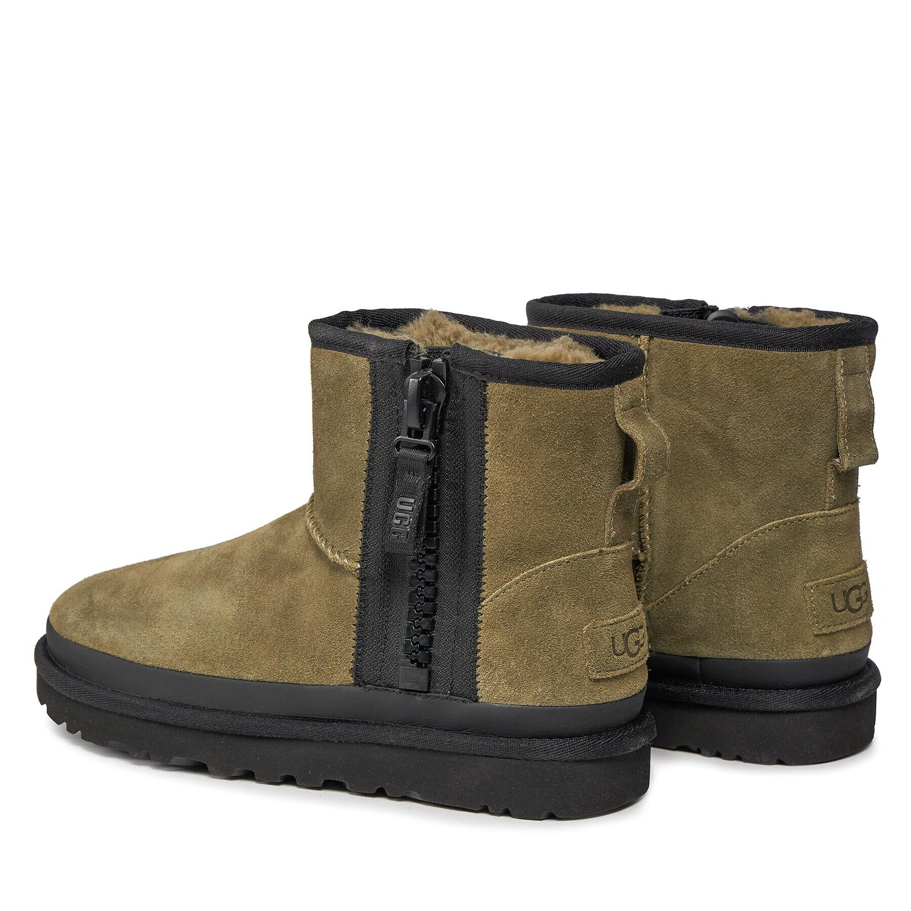 Ugg Škornji za sneg W Classic Mini Zipper Tape Logo 1144034 Zelena - Pepit.si